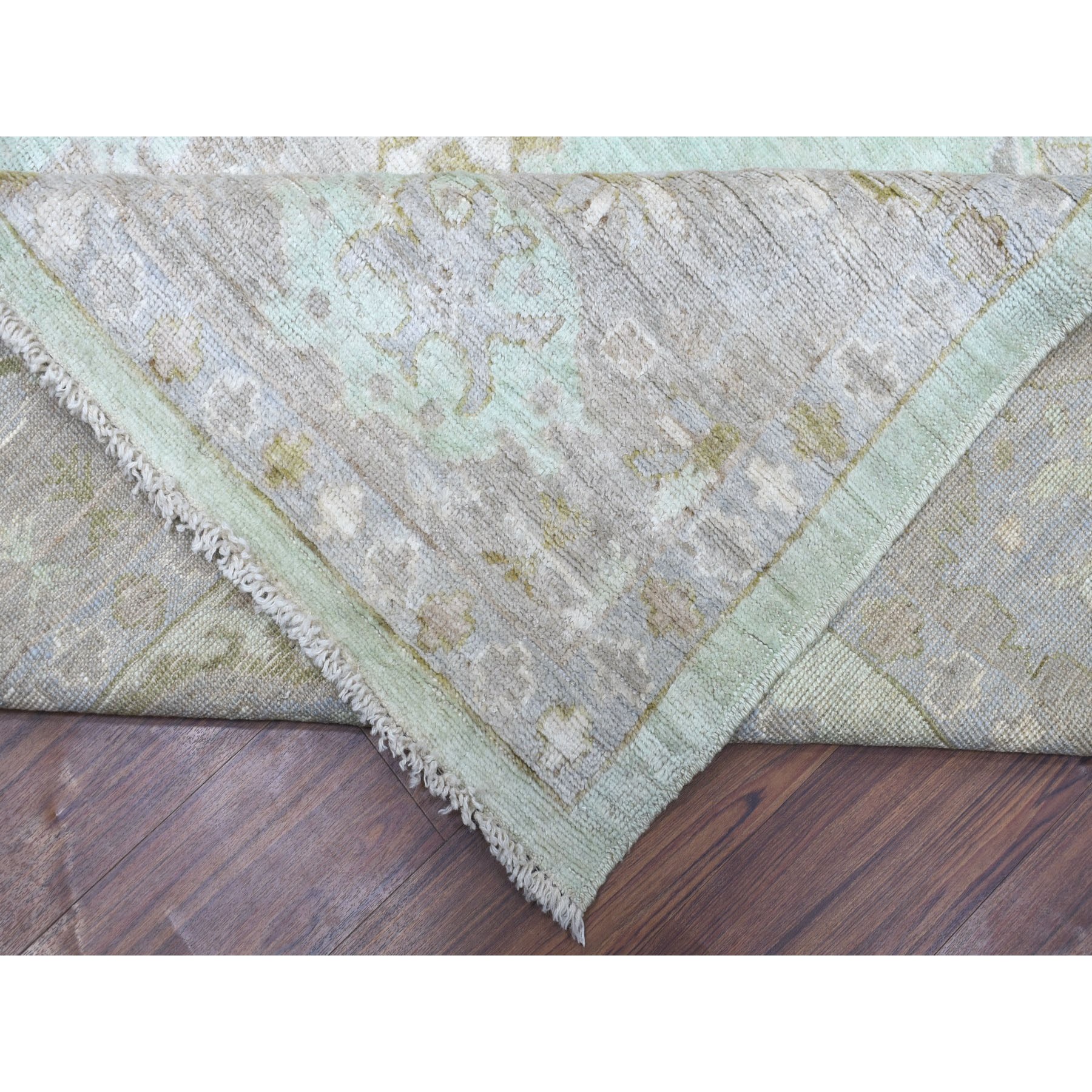 Agra And Turkish Collection Hand Knotted Green 1134398 Rug