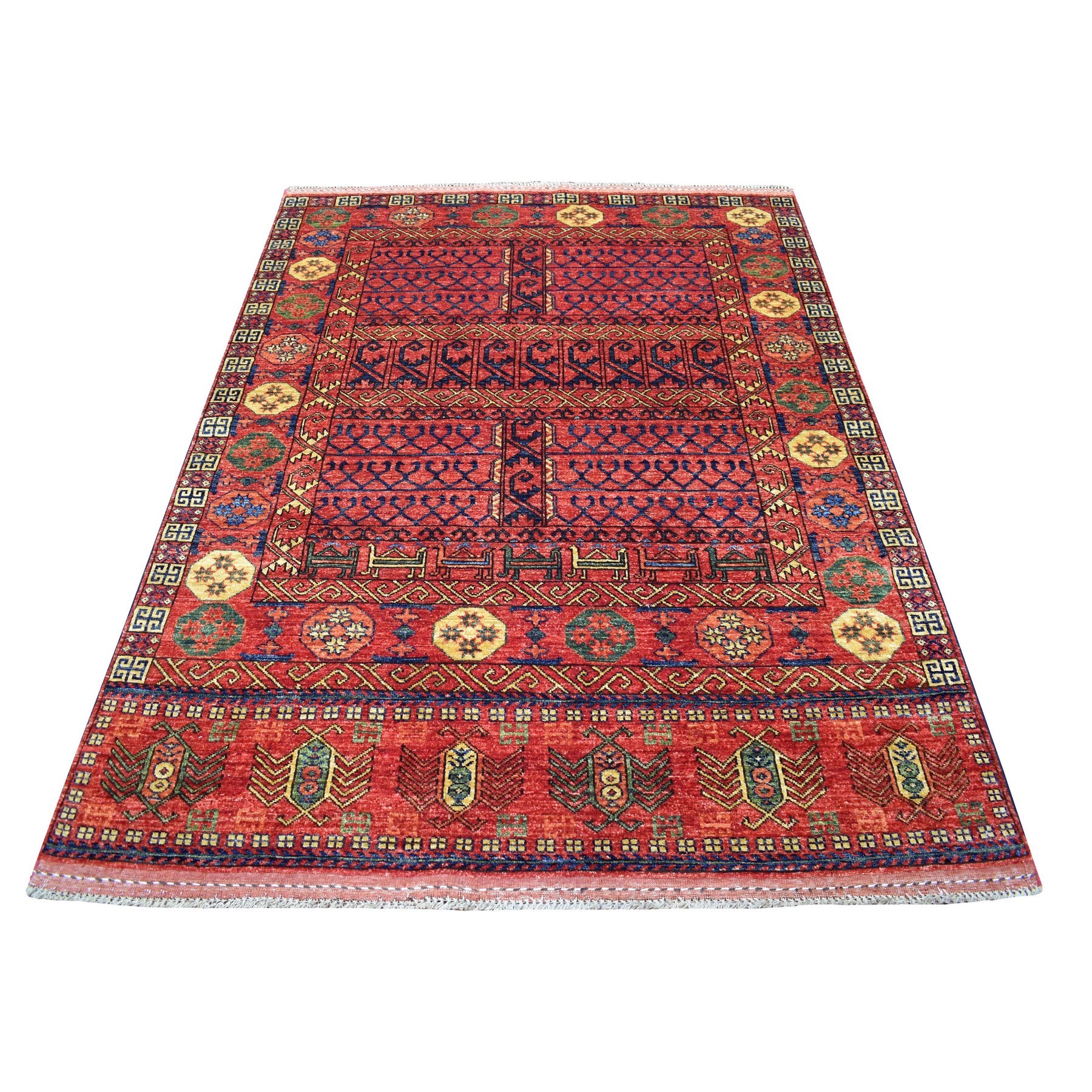 Nomadic And Village Collection Hand Knotted Red Rug No: 1134430