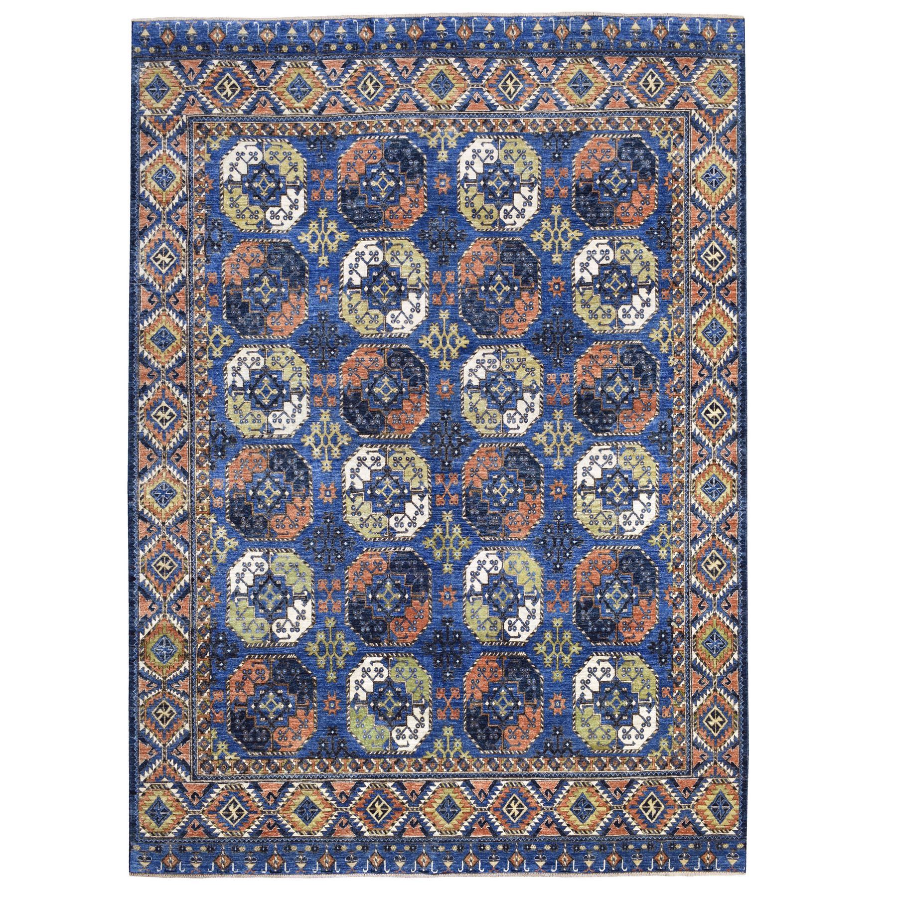 Nomadic And Village Collection Hand Knotted Blue Rug No: 1134526