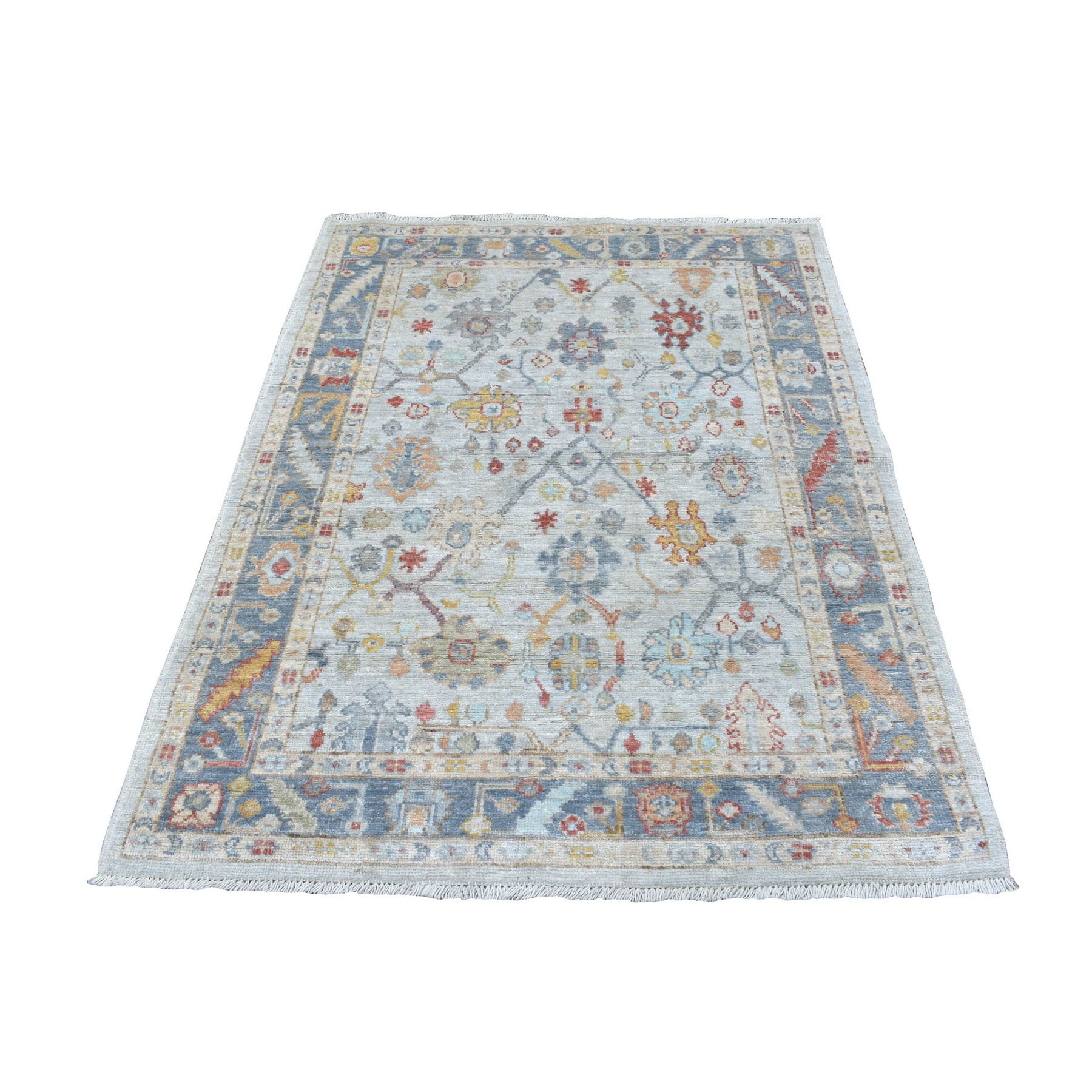 Agra And Turkish Collection Hand Knotted Grey Rug No: 1134546