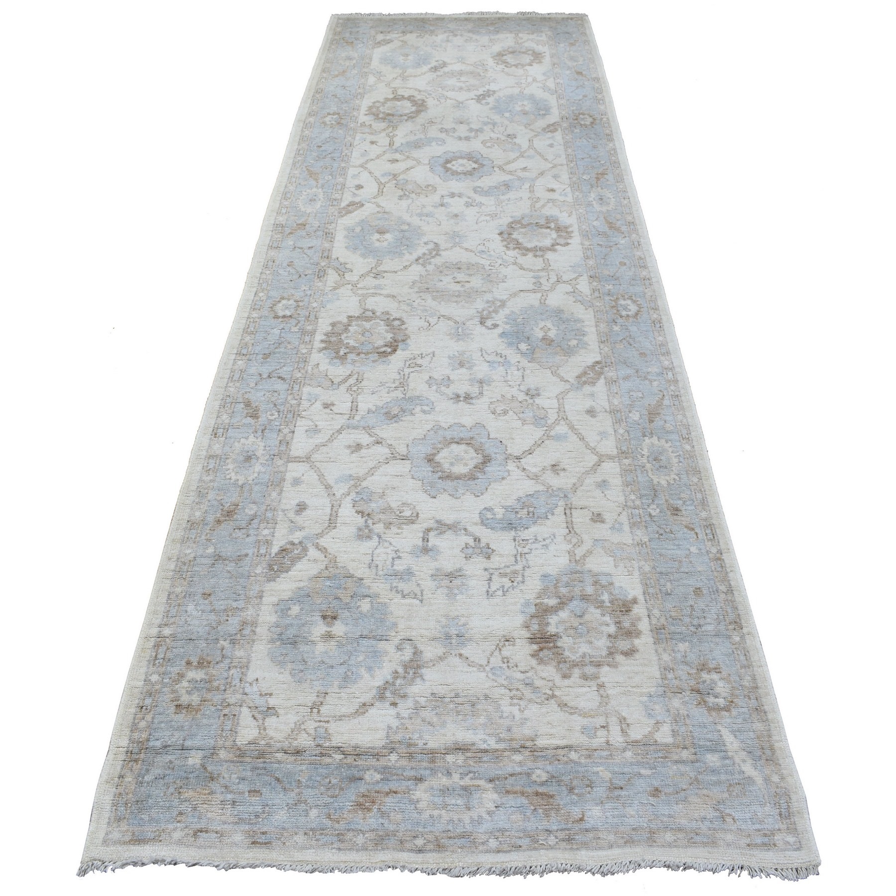 Agra And Turkish Collection Hand Knotted Ivory Rug No: 1134550