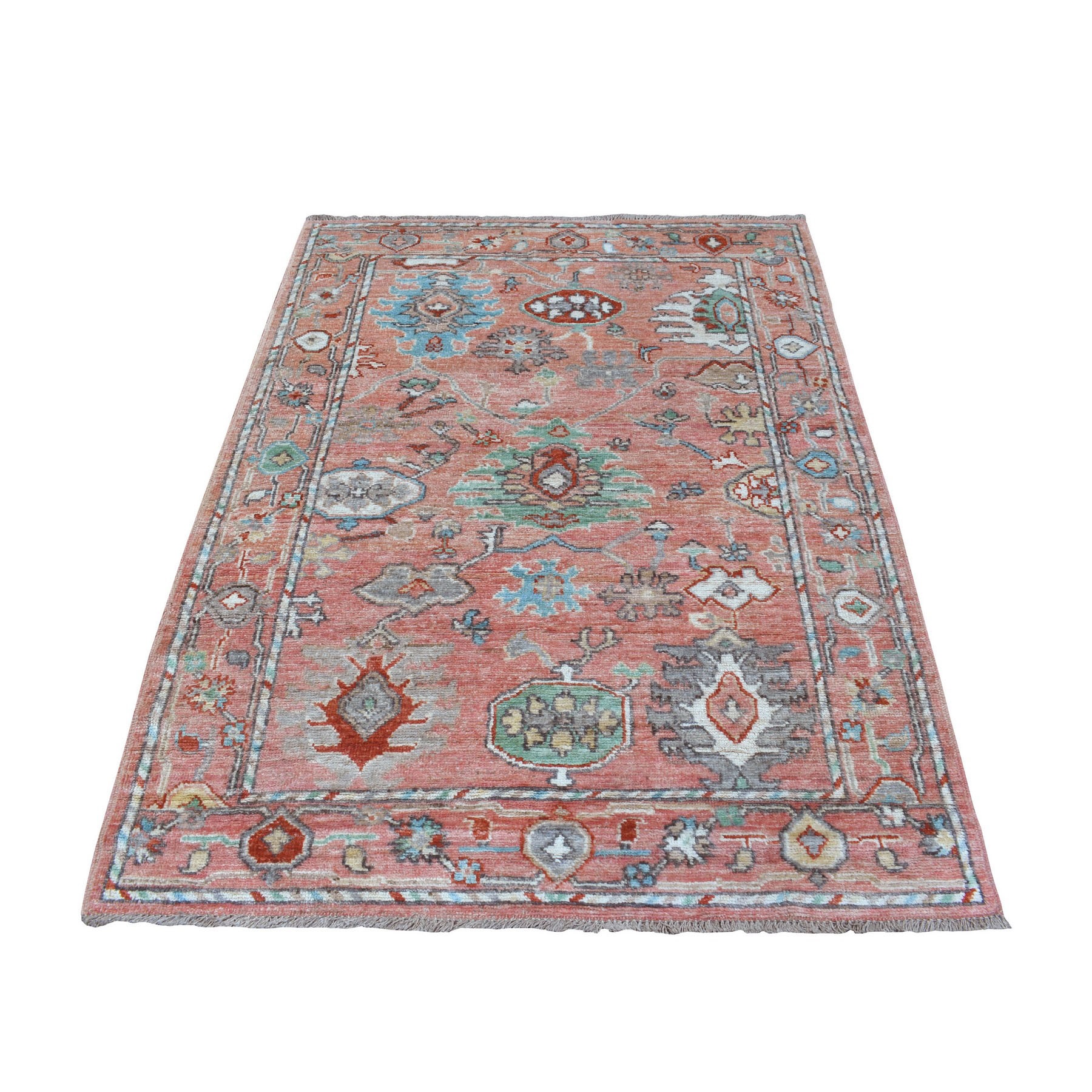 Agra And Turkish Collection Hand Knotted Pink Rug No: 1134558