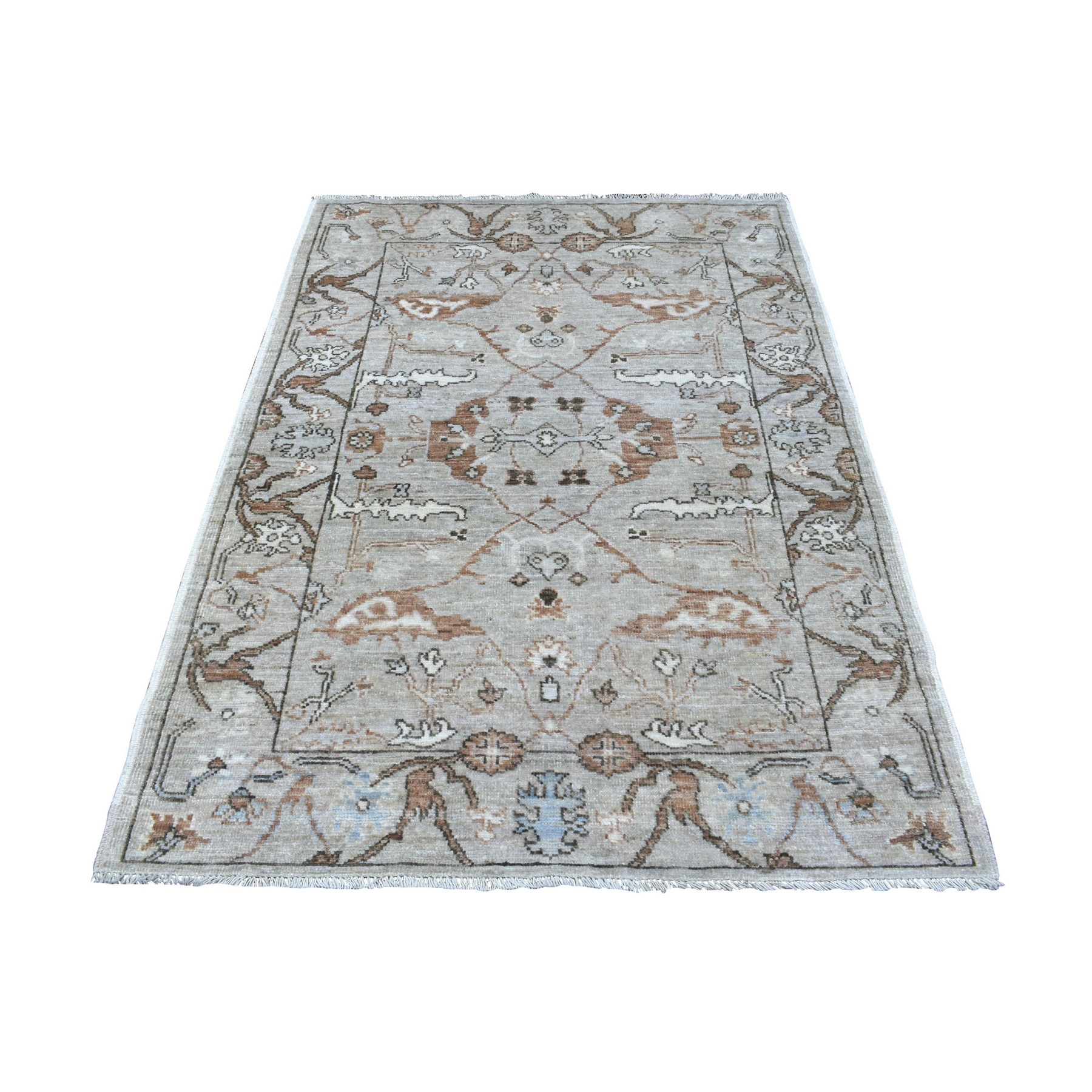 Agra And Turkish Collection Hand Knotted Beige Rug No: 1134566