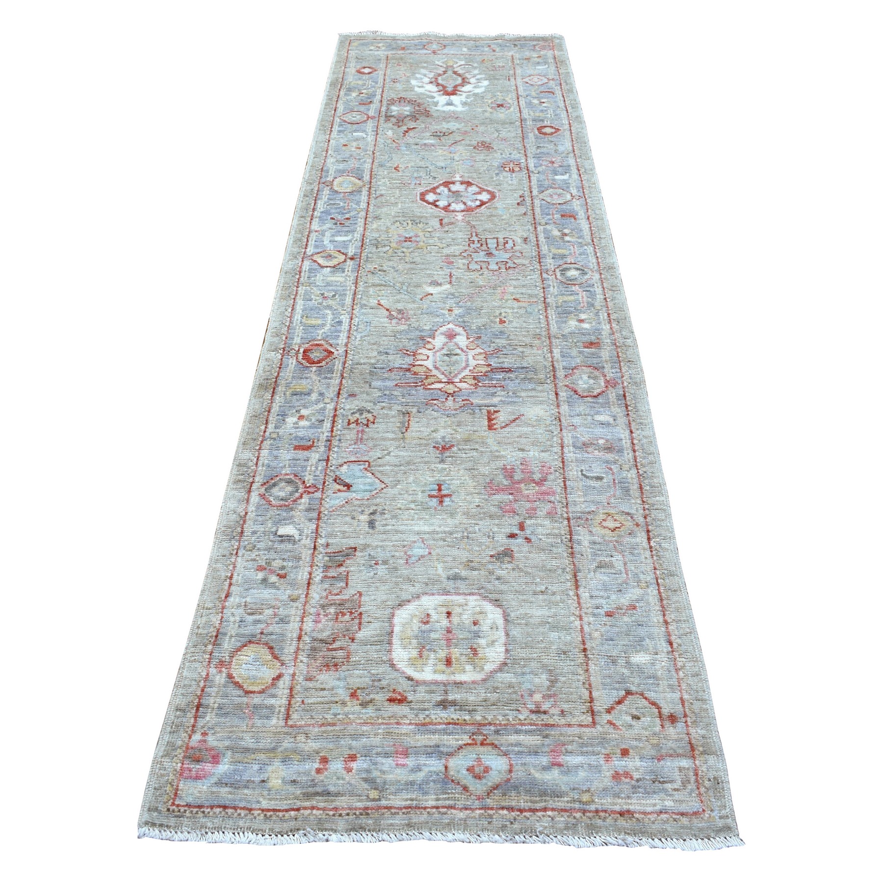Agra And Turkish Collection Hand Knotted Grey Rug No: 1134606