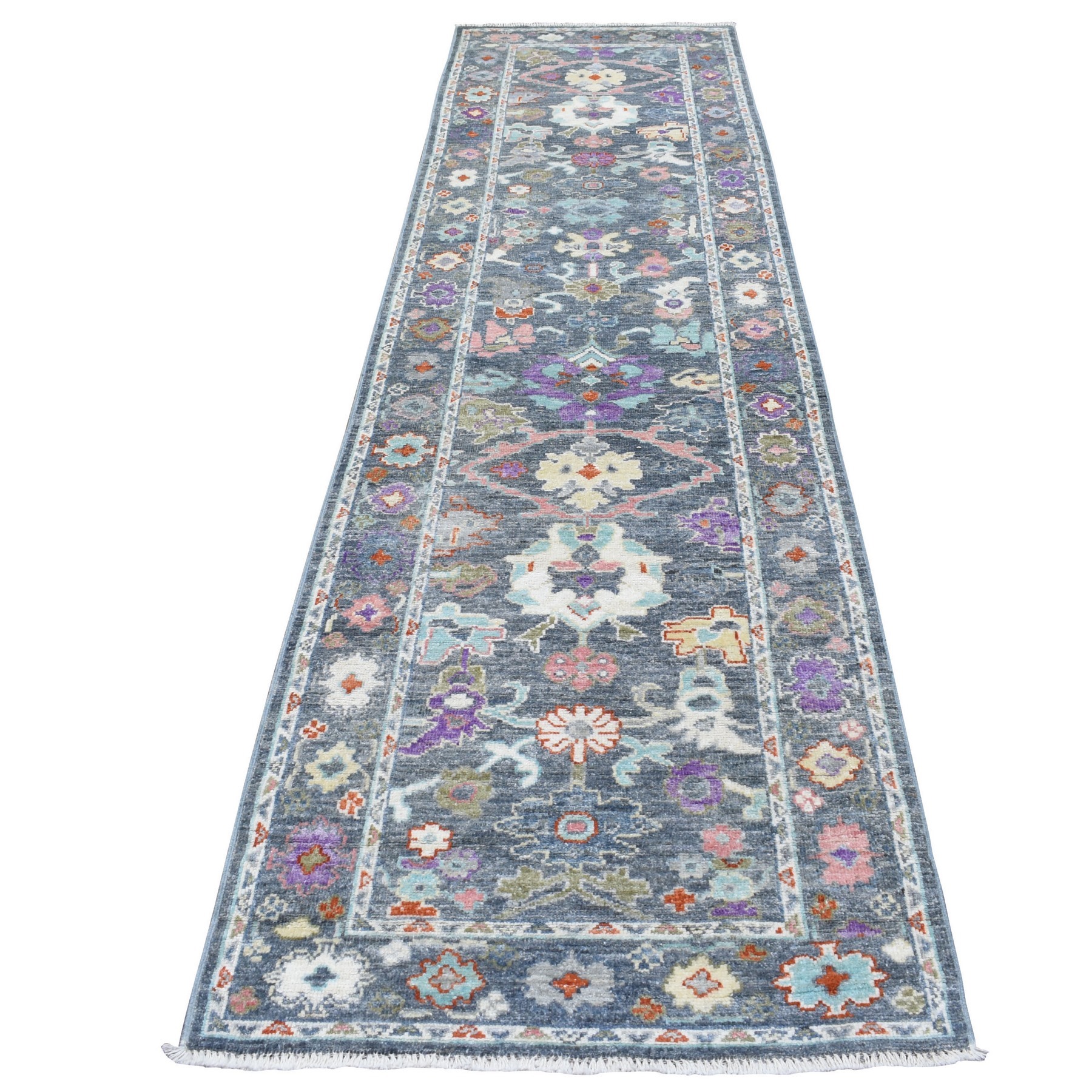 Agra And Turkish Collection Hand Knotted Grey Rug No: 1134612