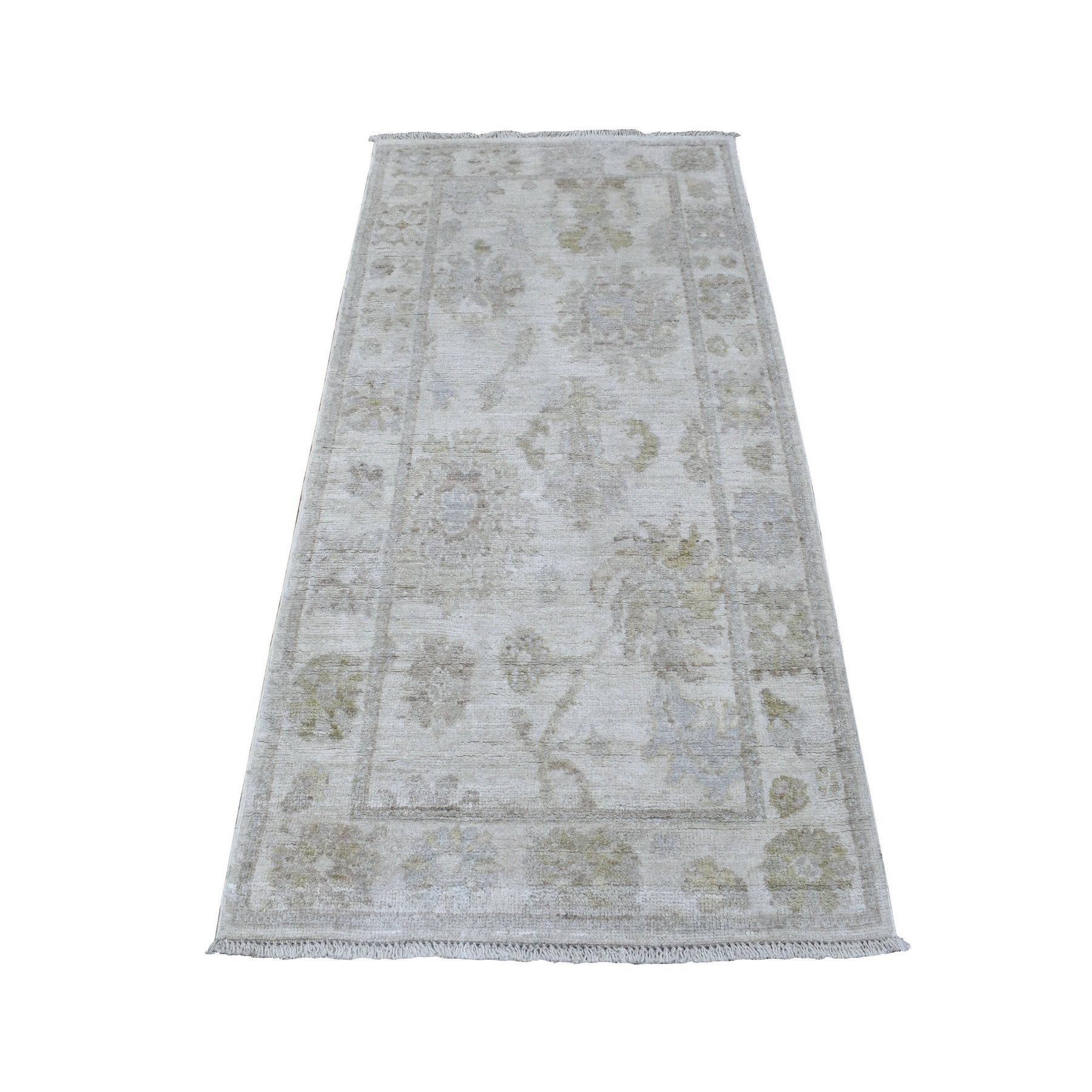 Agra And Turkish Collection Hand Knotted Ivory Rug No: 1134614