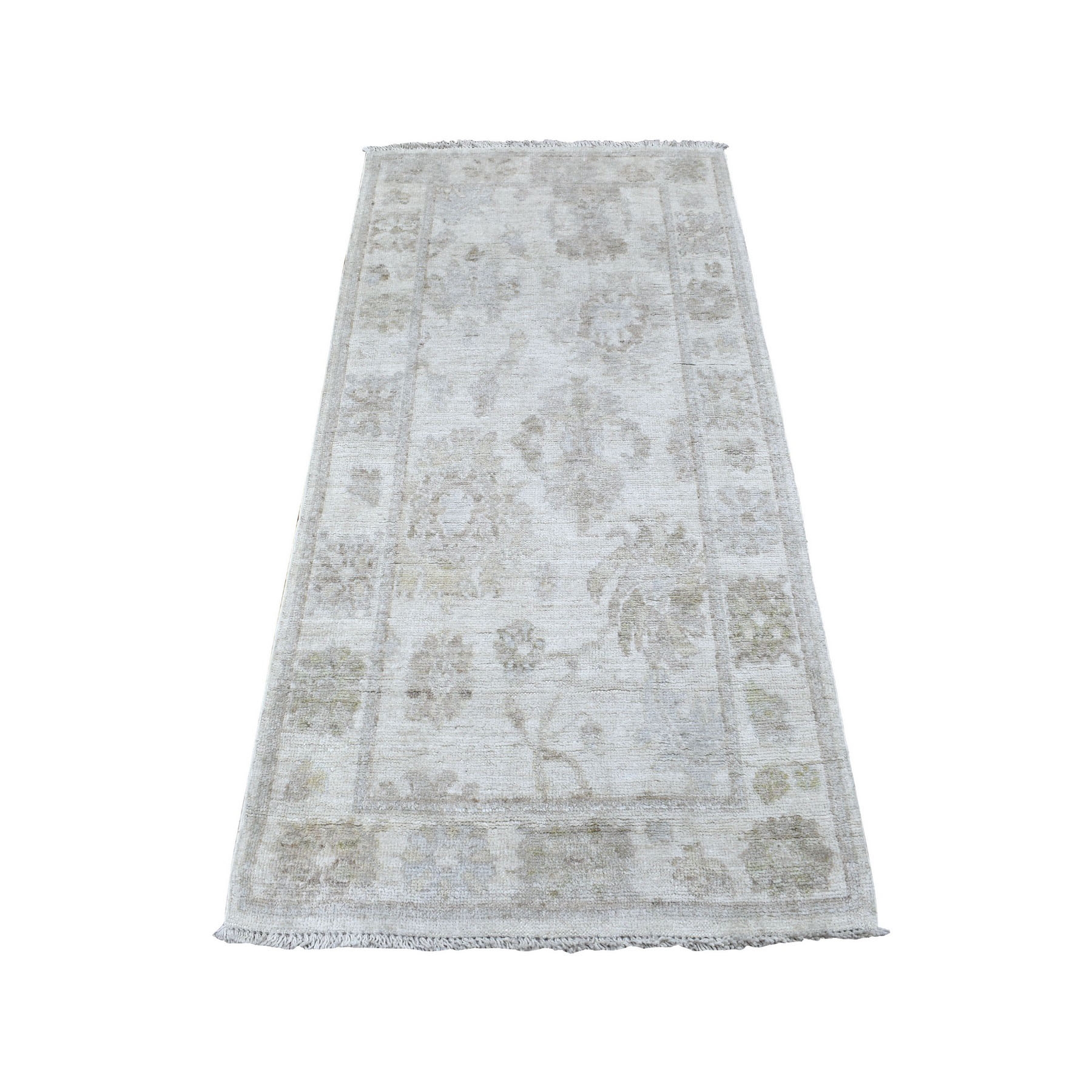 Agra And Turkish Collection Hand Knotted Ivory Rug No: 1134620