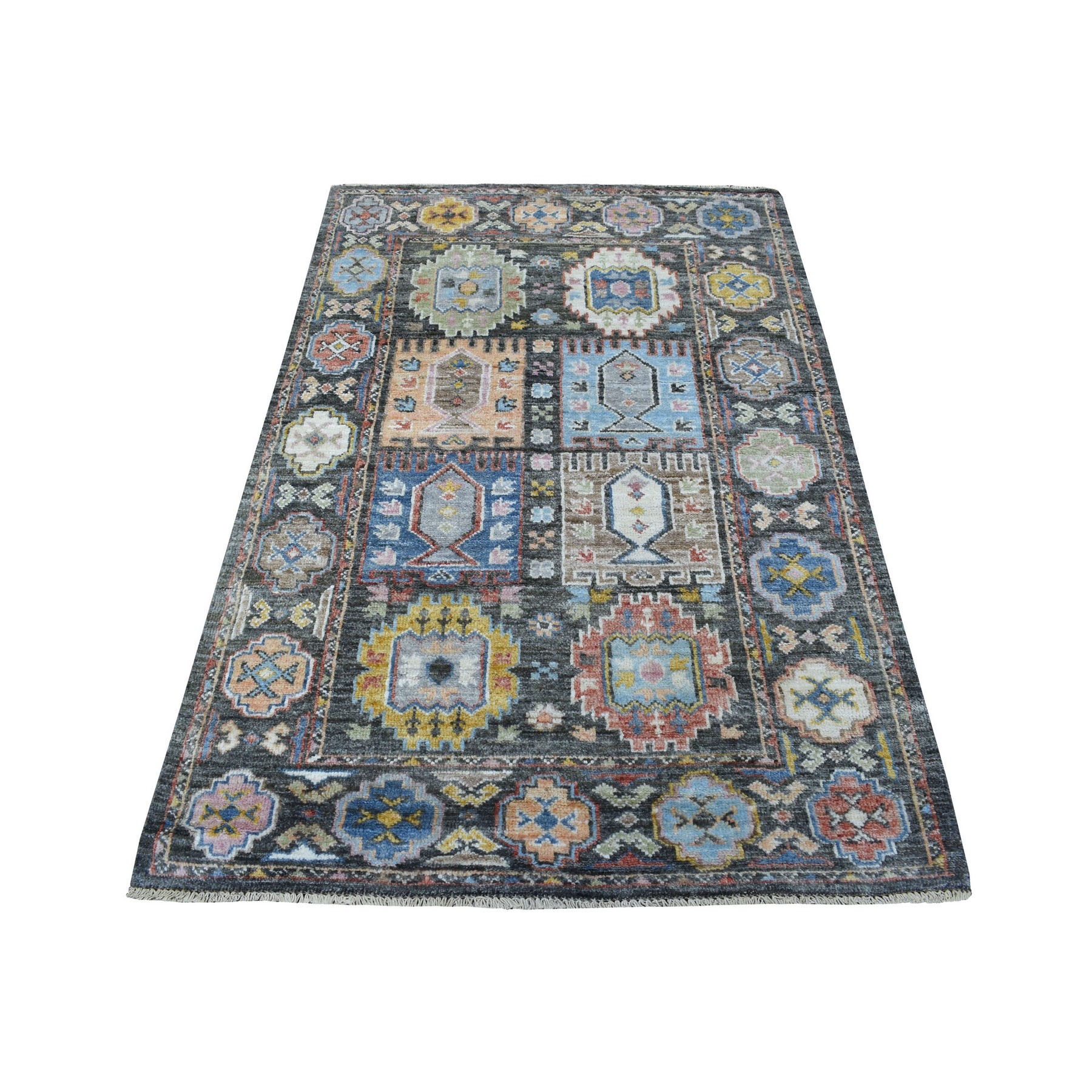 Nomadic And Village Collection Hand Knotted Grey Rug No: 1134666