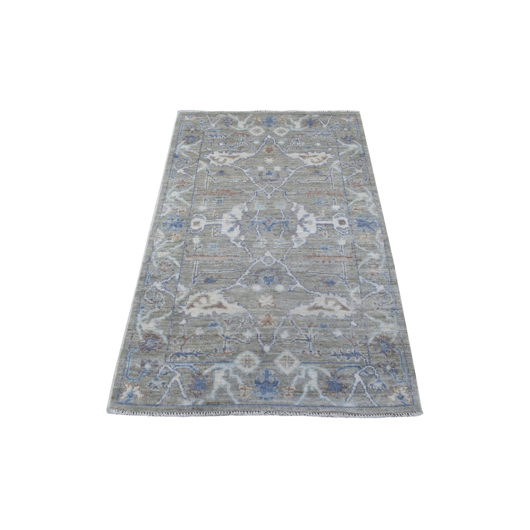 Agra And Turkish Collection Hand Knotted Grey Rug No: 1134740