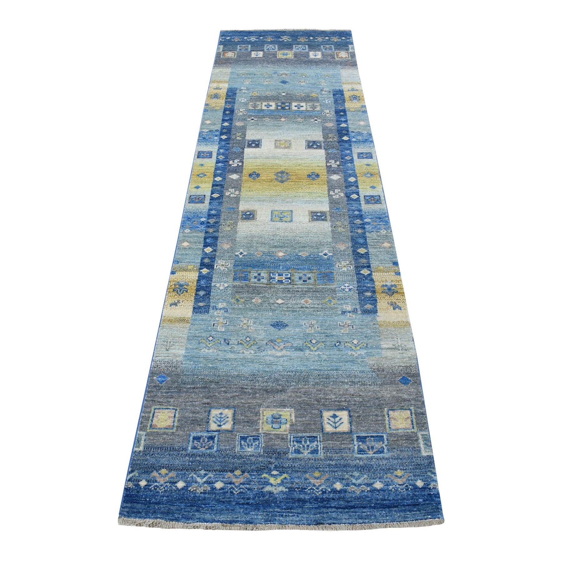 Nomadic And Village Collection Hand Knotted Blue Rug No: 1134798