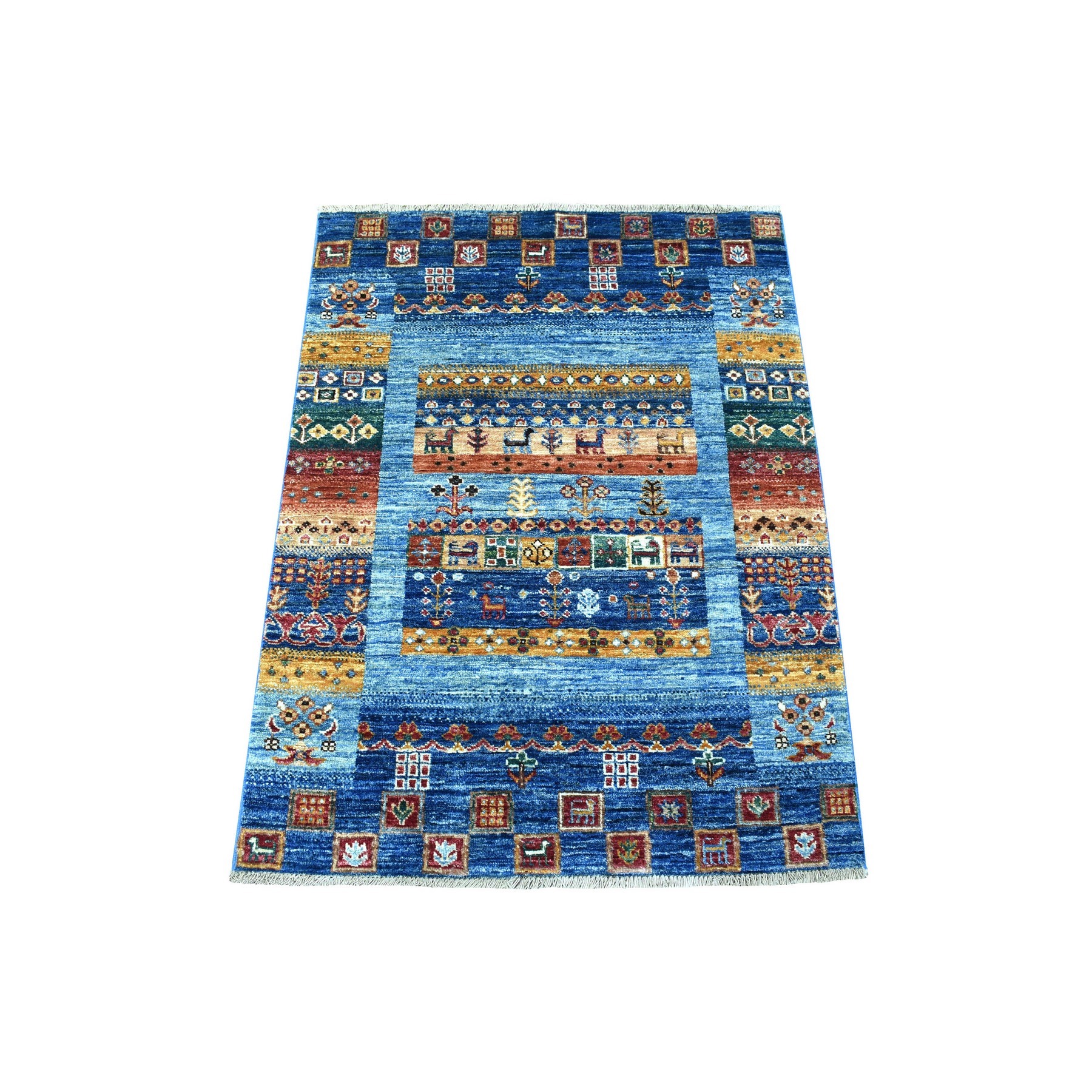 Nomadic And Village Collection Hand Knotted Blue Rug No: 1134804