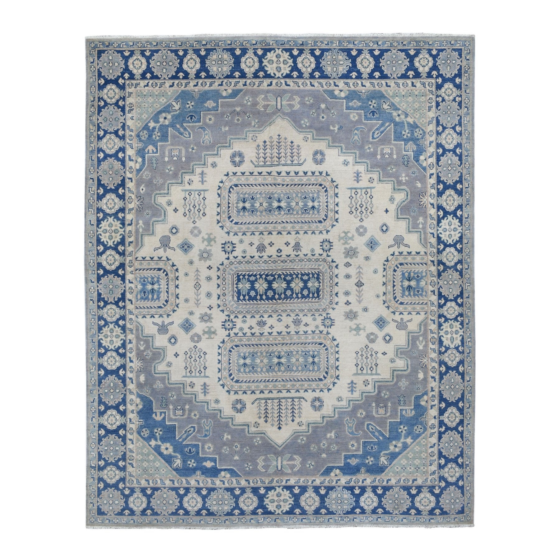 Caucasian Collection Hand Knotted Grey Rug No: 1134824