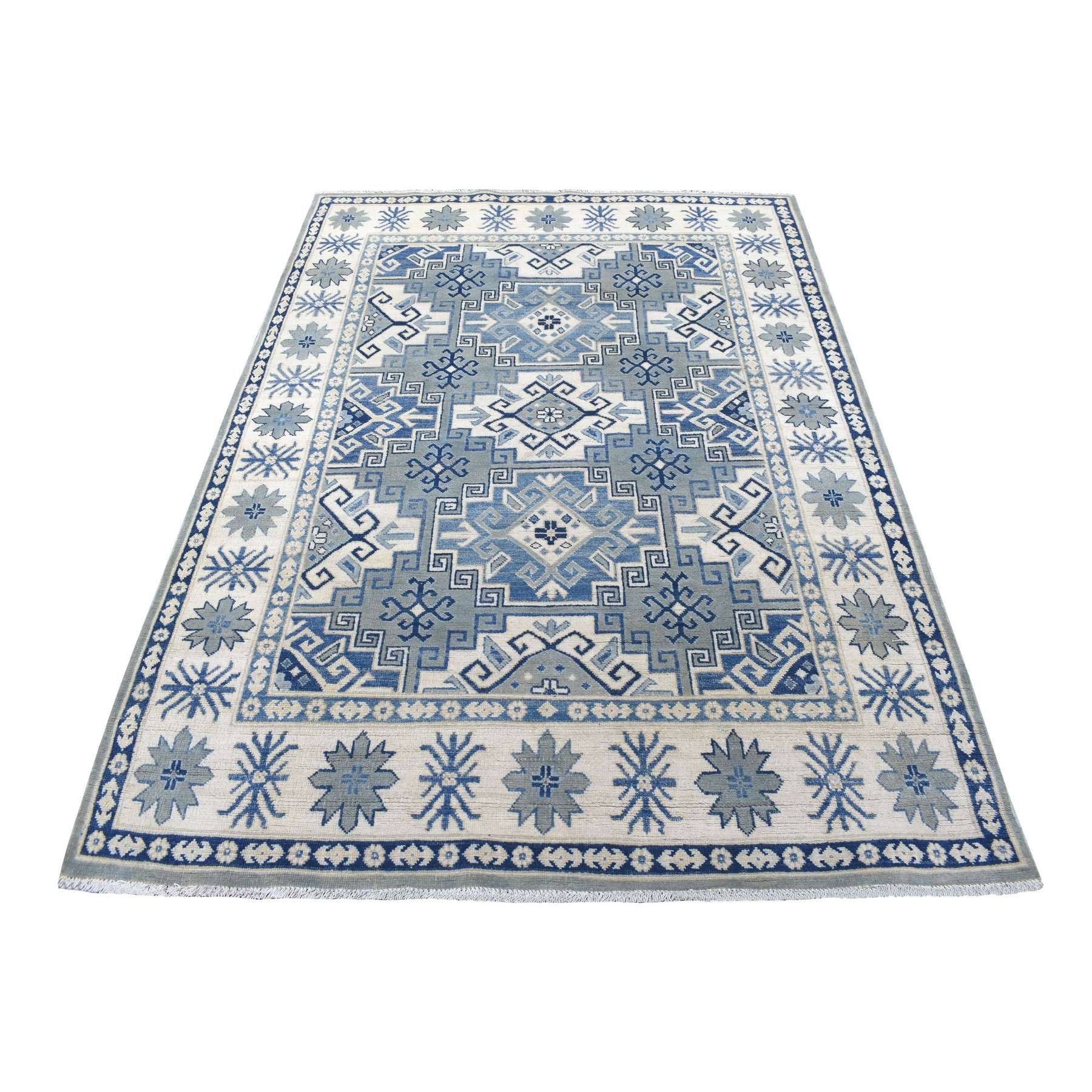 Caucasian Collection Hand Knotted Grey Rug No: 1134828