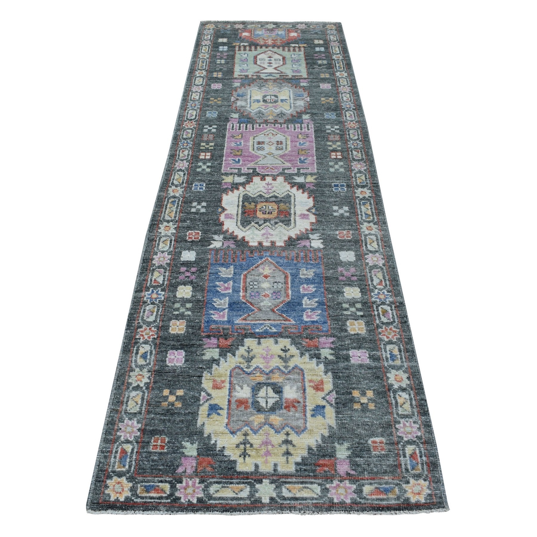 Nomadic And Village Collection Hand Knotted Grey Rug No: 1134854
