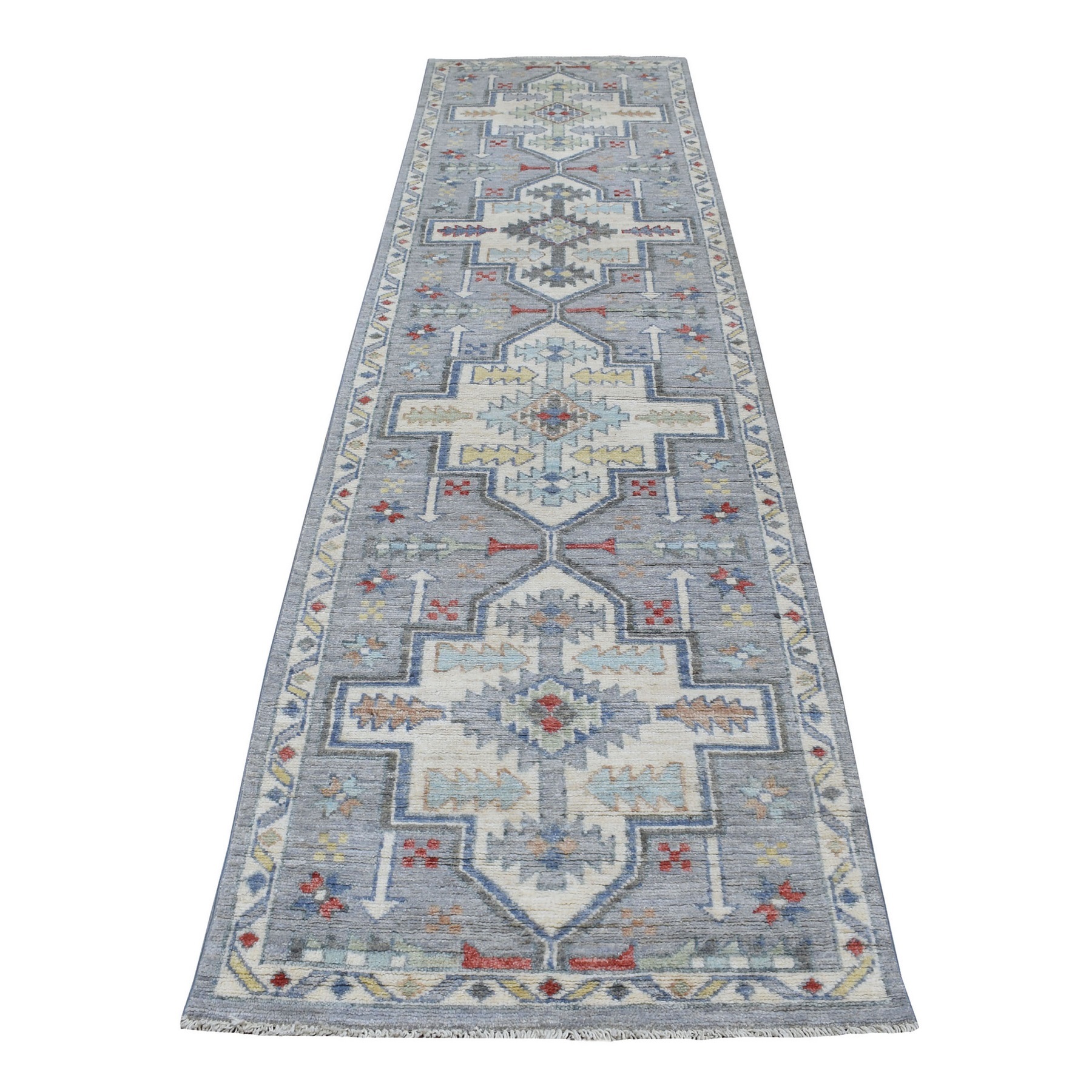 Nomadic And Village Collection Hand Knotted Grey Rug No: 1134858