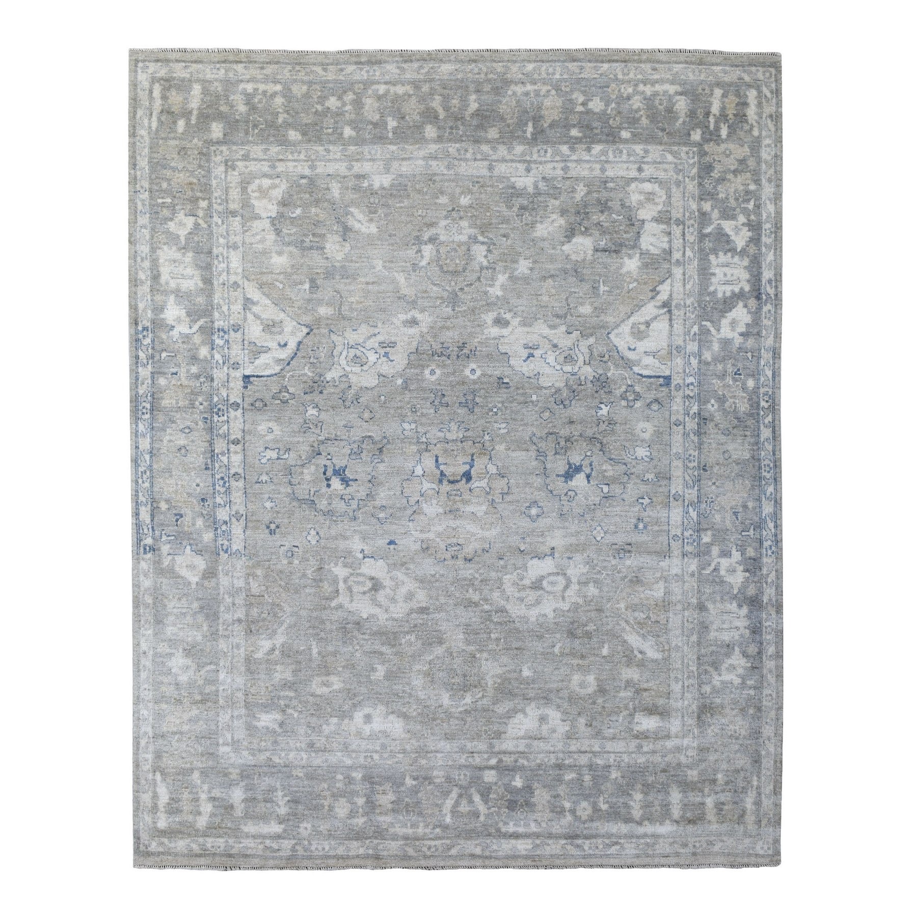 Agra And Turkish Collection Hand Knotted Grey Rug No: 1134870