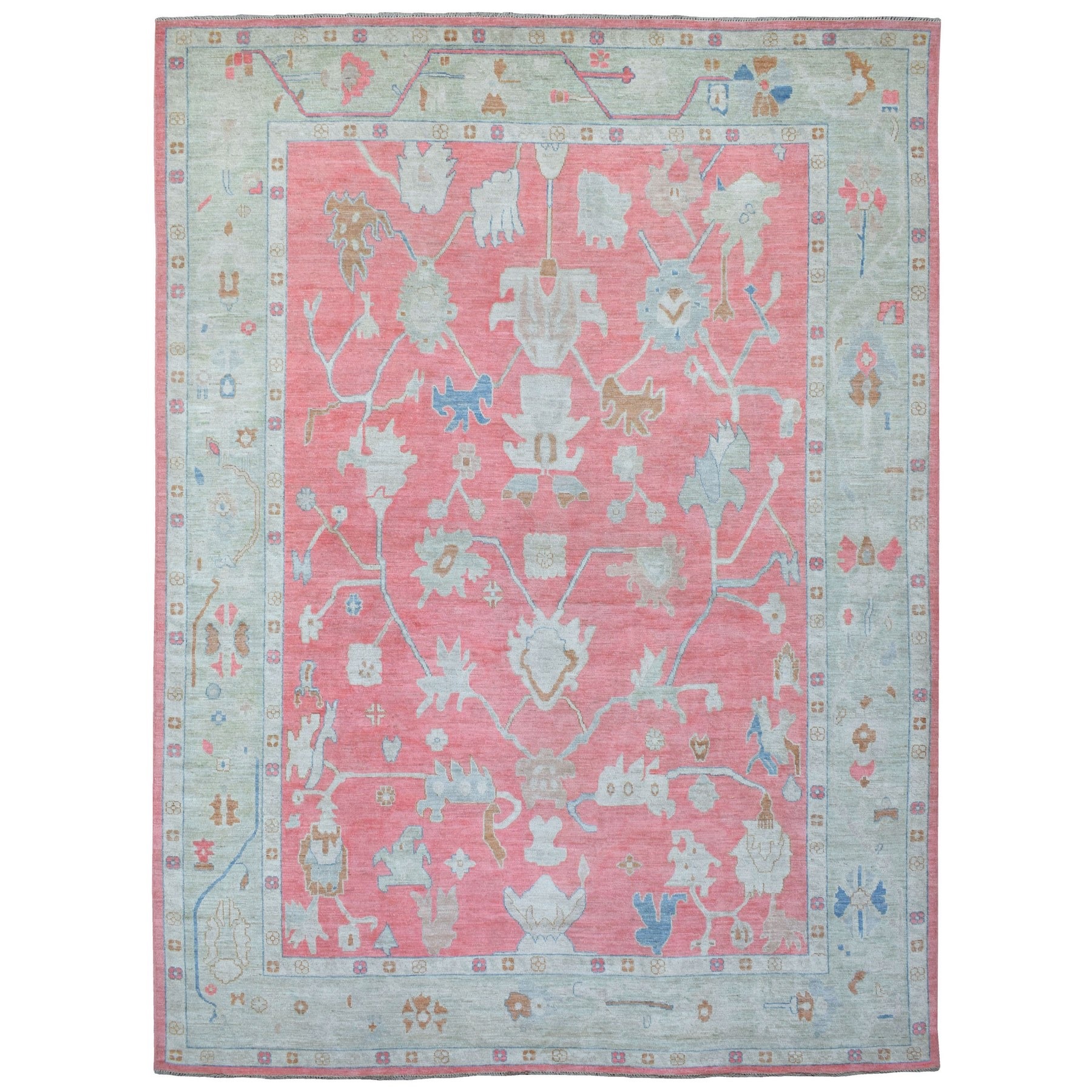 Agra And Turkish Collection Hand Knotted Pink Rug No: 1134878