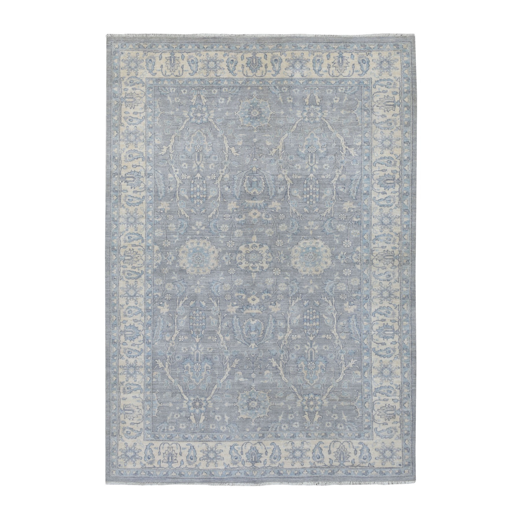 Agra And Turkish Collection Hand Knotted Grey Rug No: 1134928