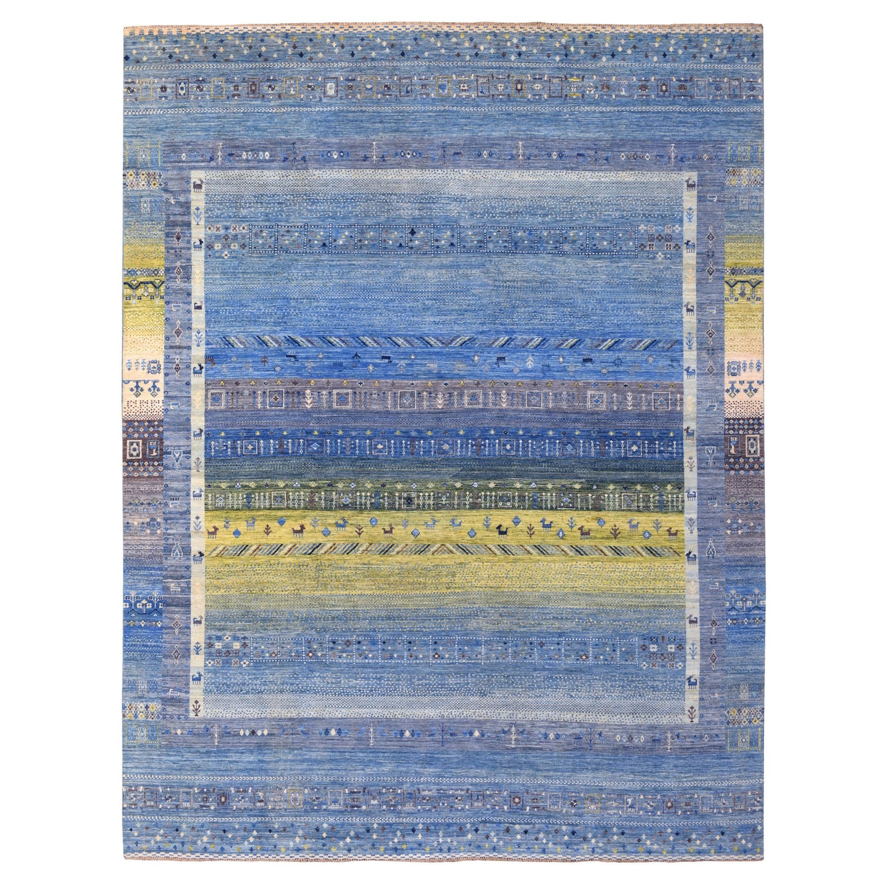 Nomadic And Village Collection Hand Knotted Blue Rug No: 1134936