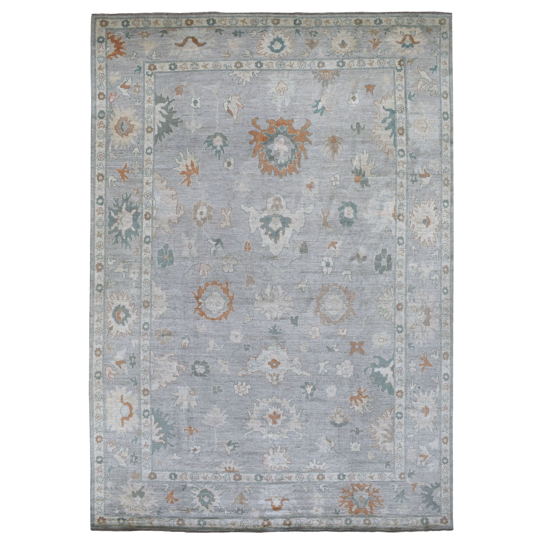 Agra And Turkish Collection Hand Knotted Grey Rug No: 1134966