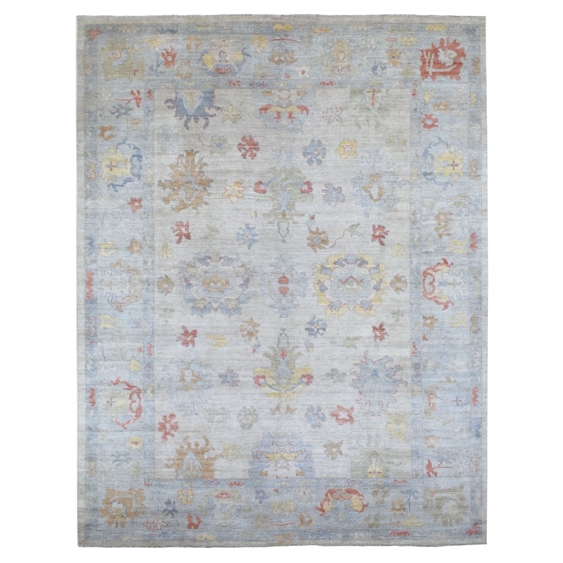 transitional Wool Hand-Knotted Area Rug 10'1