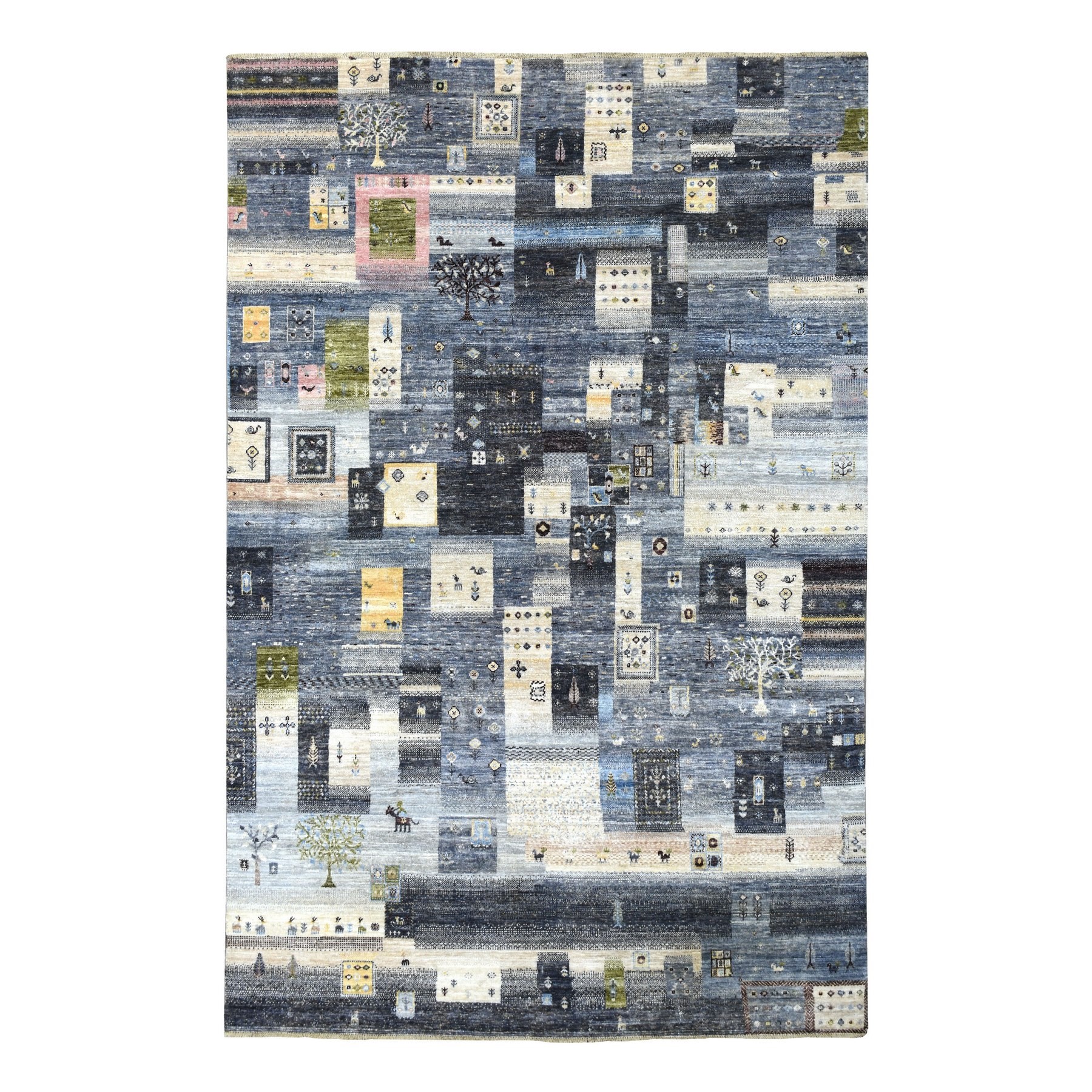 Nomadic And Village Collection Hand Knotted Grey Rug No: 1135036