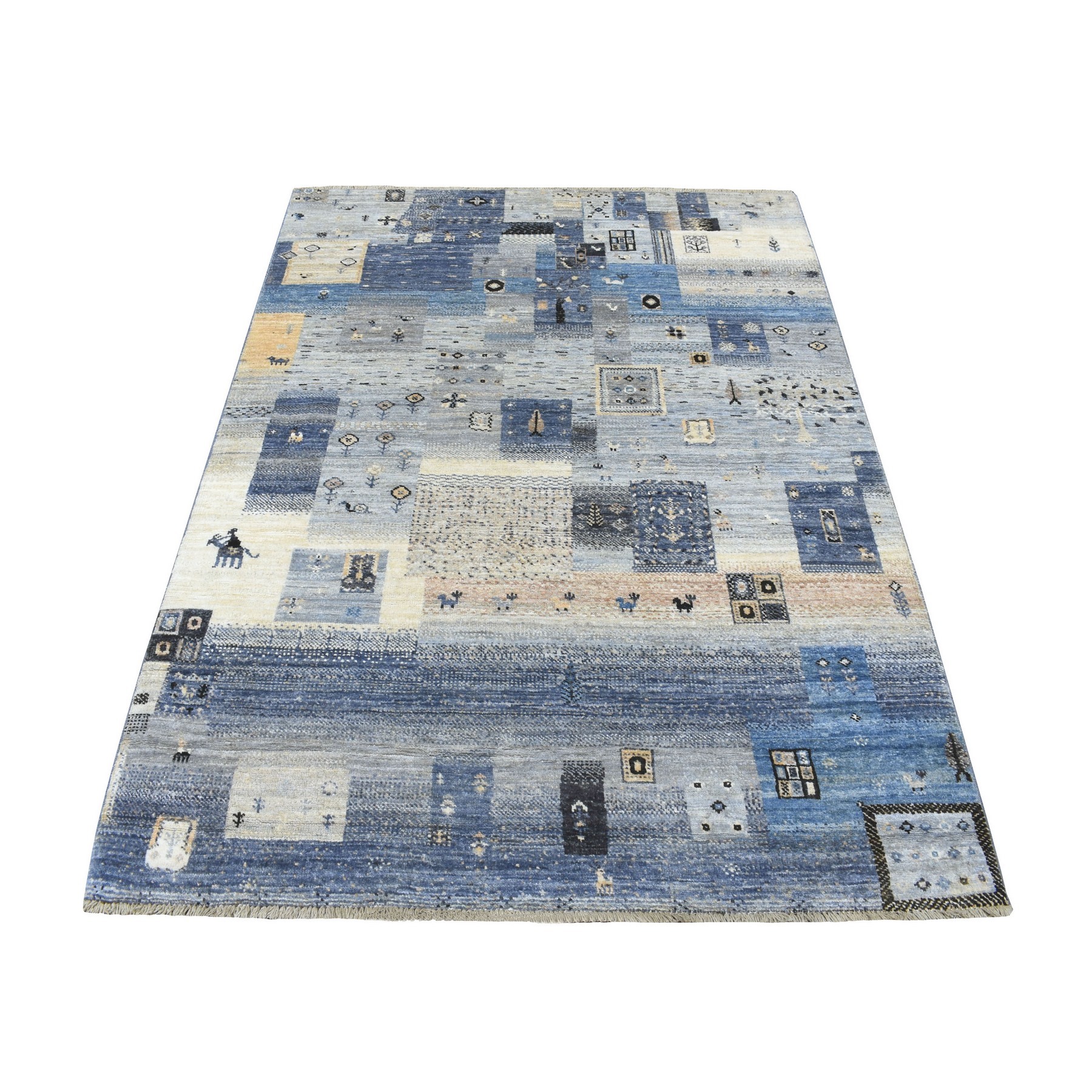 Nomadic And Village Collection Hand Knotted Grey Rug No: 1135046