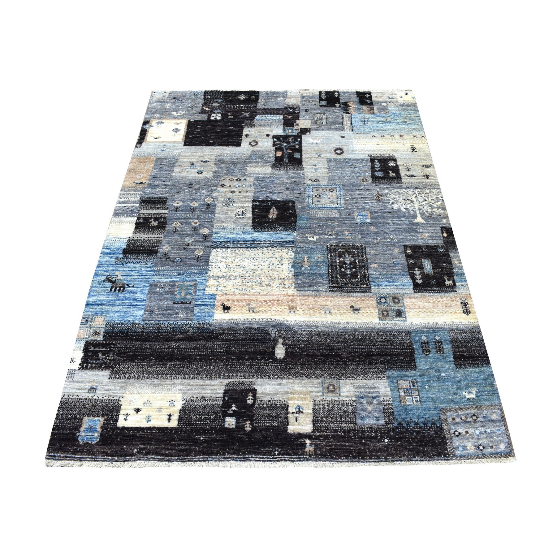 Nomadic And Village Collection Hand Knotted Grey Rug No: 1135050