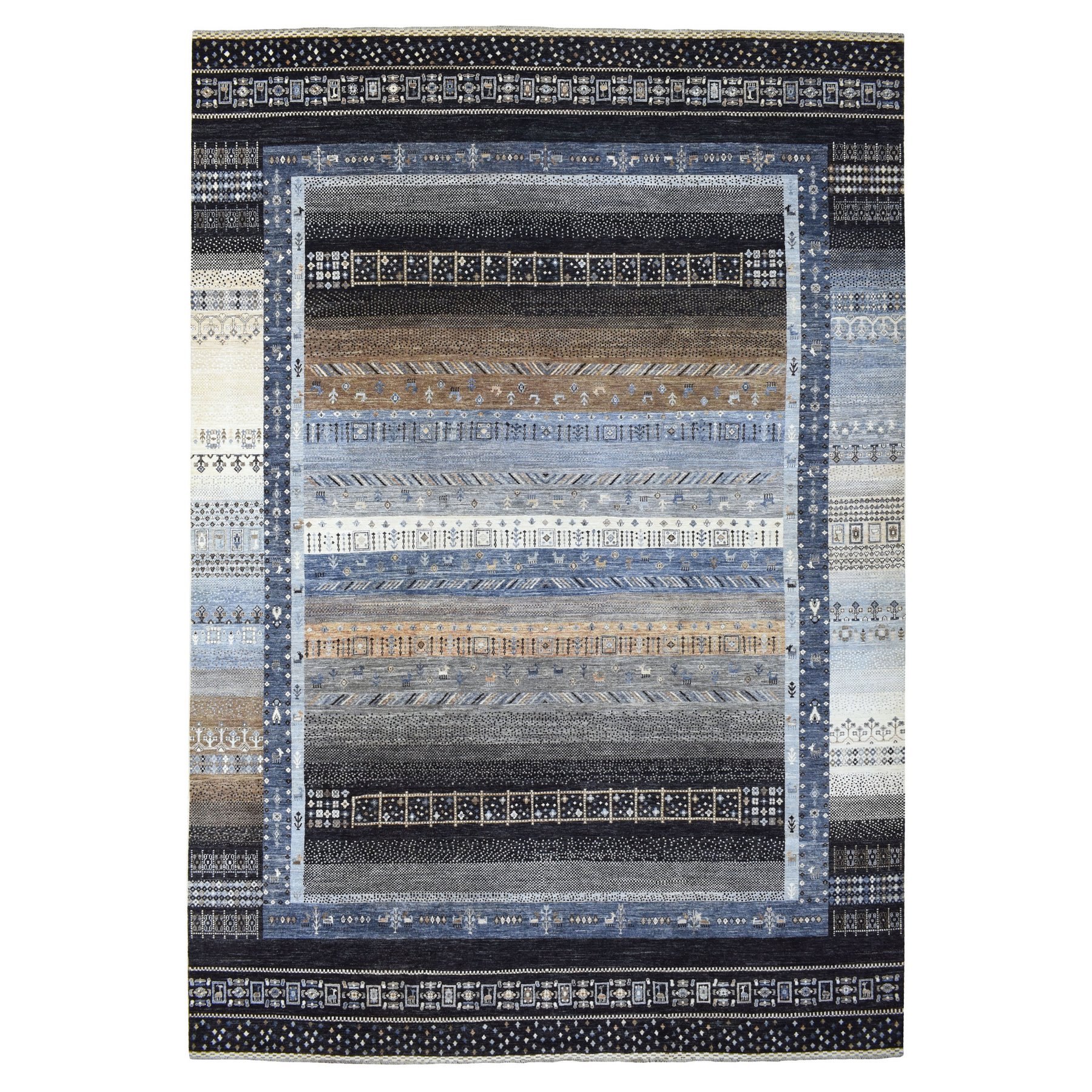 Nomadic And Village Collection Hand Knotted Grey Rug No: 1135062