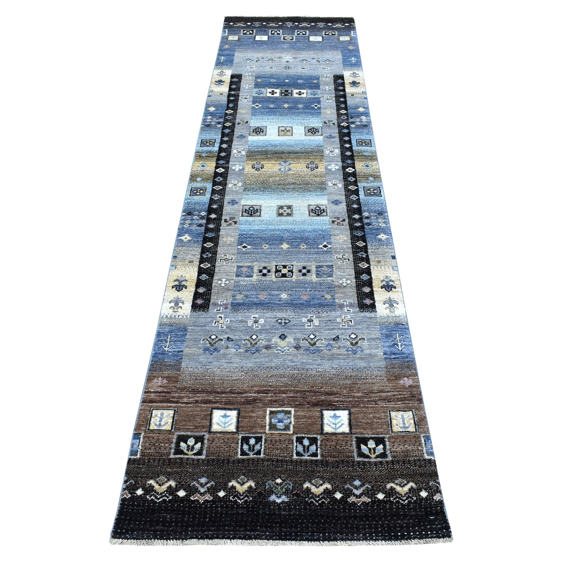 Nomadic And Village Collection Hand Knotted Grey Rug No: 1135066