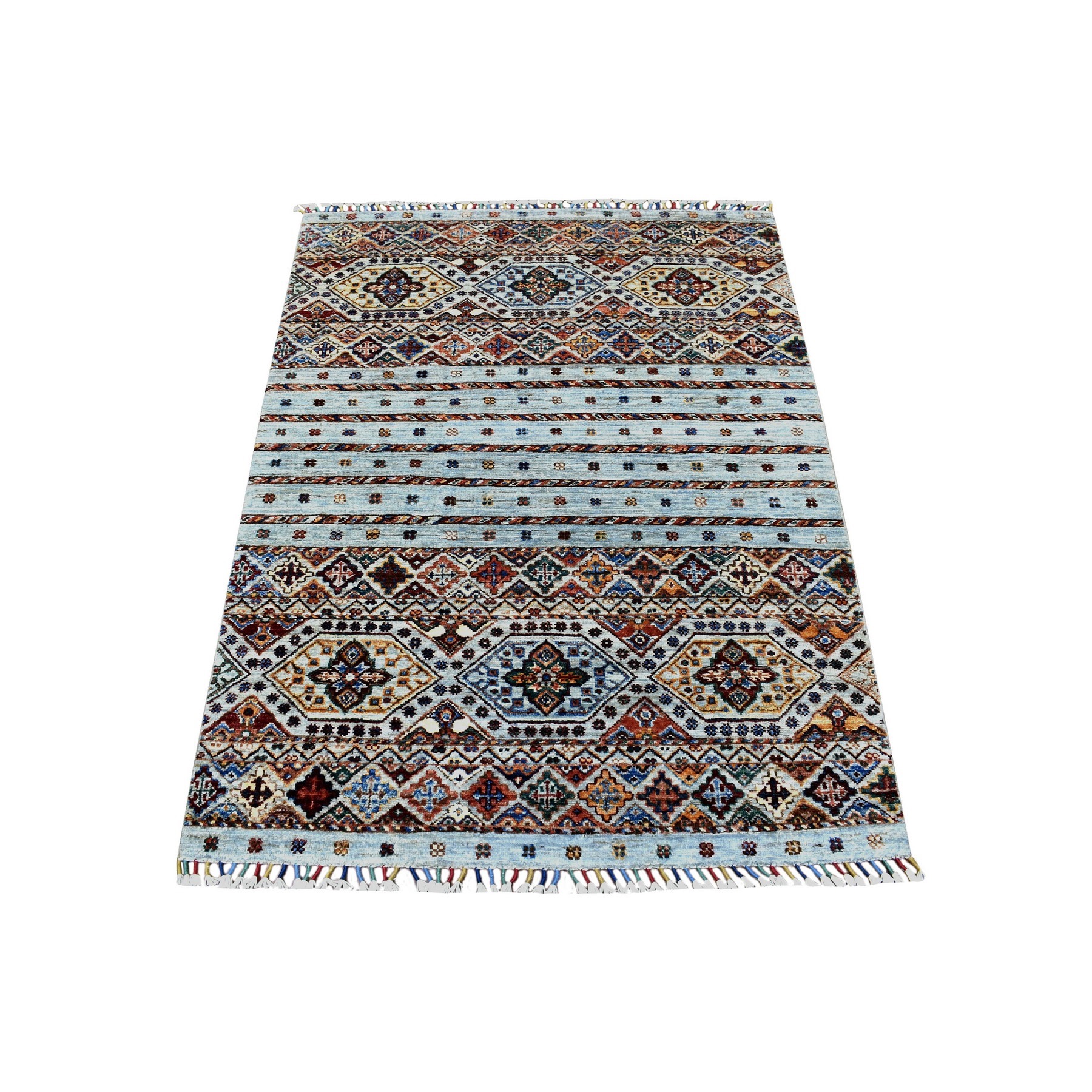 Caucasian Collection Hand Knotted Grey Rug No: 1135082