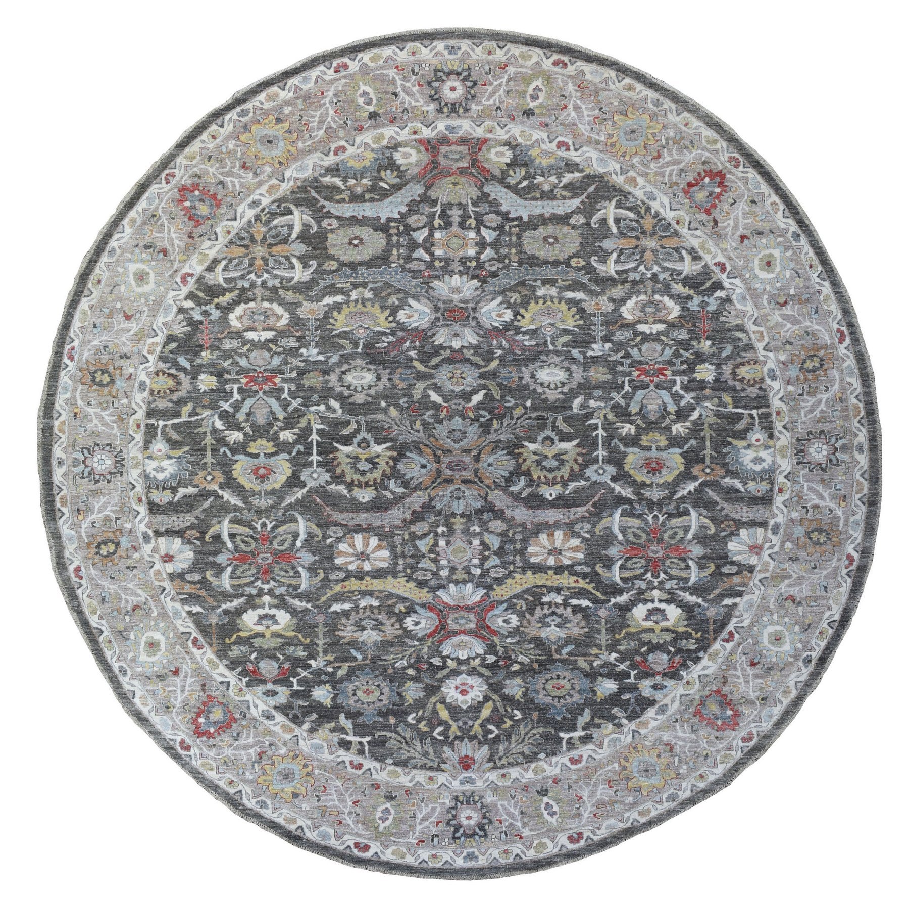 Agra And Turkish Collection Hand Knotted Grey Rug No: 1135130