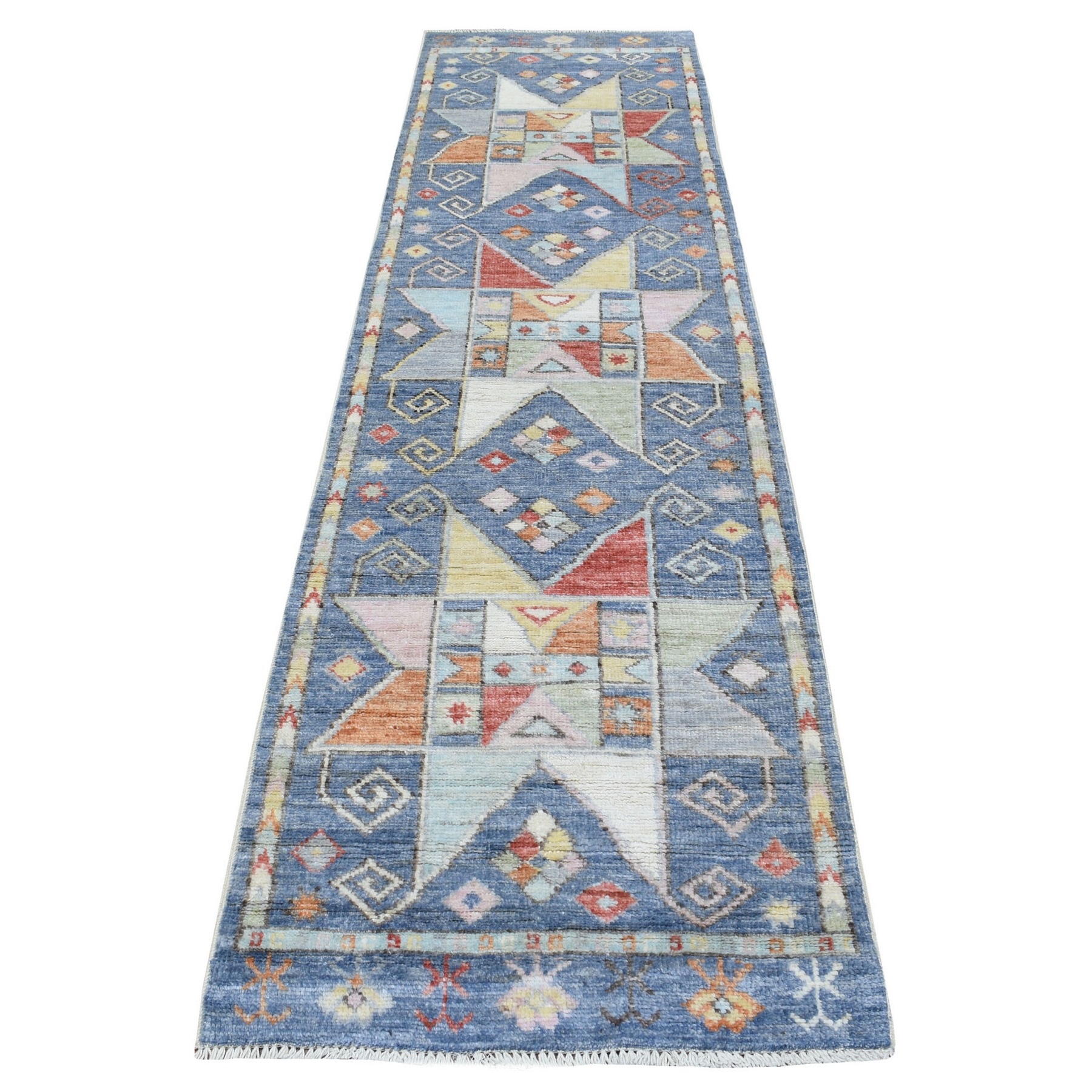 Nomadic And Village Collection Hand Knotted Blue Rug No: 1135148