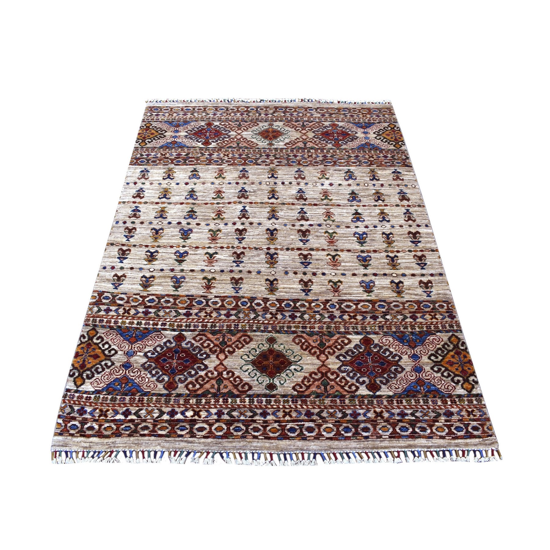 Caucasian Collection Hand Knotted Grey Rug No: 1135218