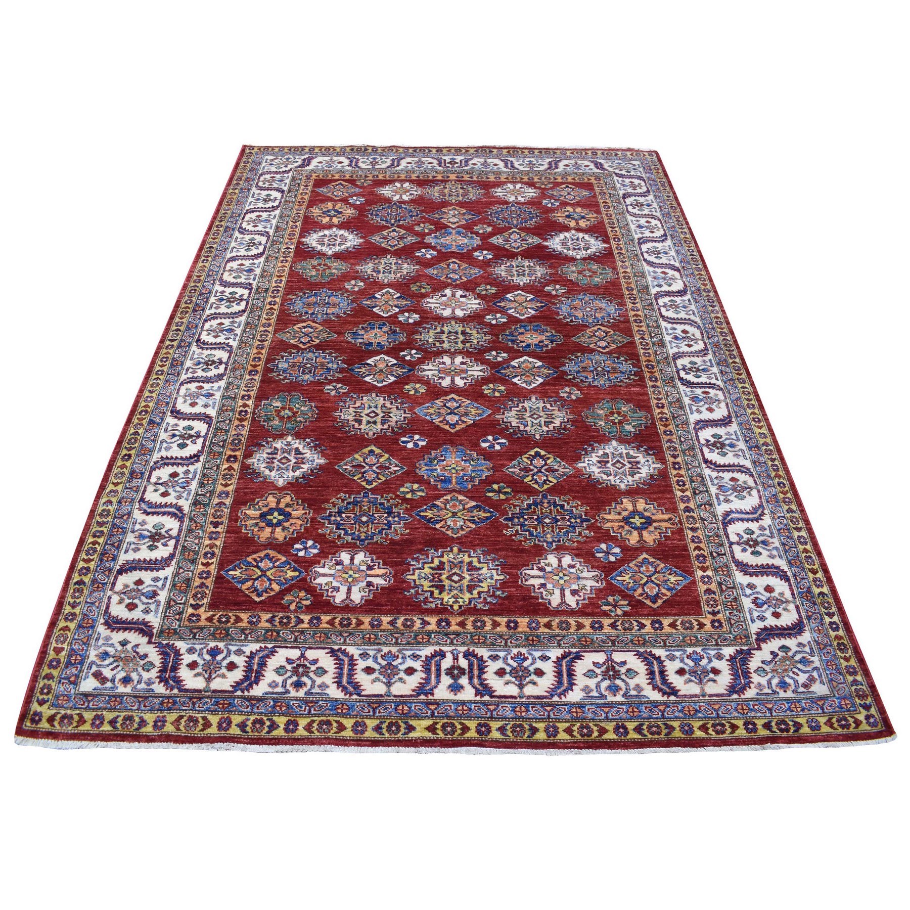 Caucasian Collection Hand Woven Red Rug No: 1135240