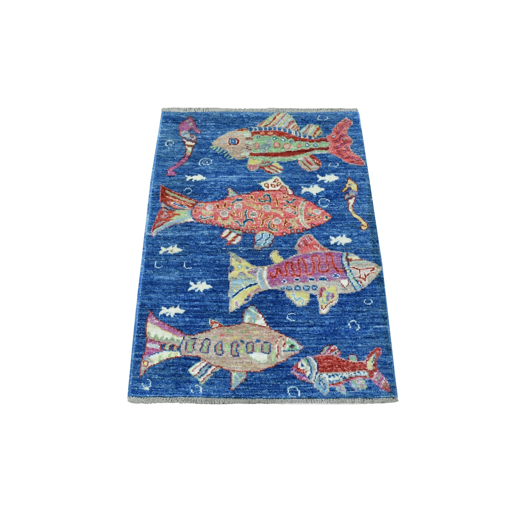 Agra And Turkish Collection Hand Knotted Blue Rug No: 1135258