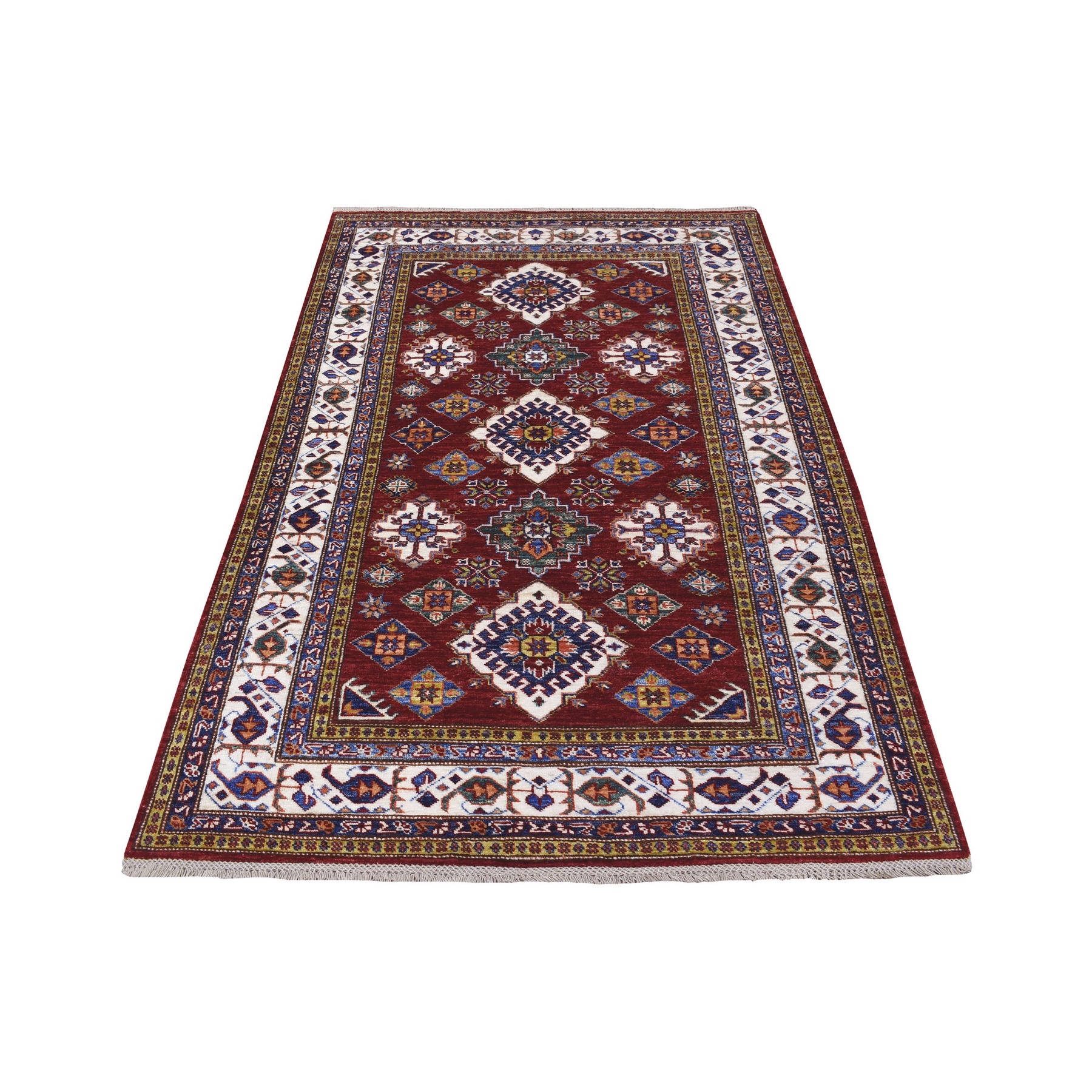 Caucasian Collection Hand Knotted Red Rug No: 1135292