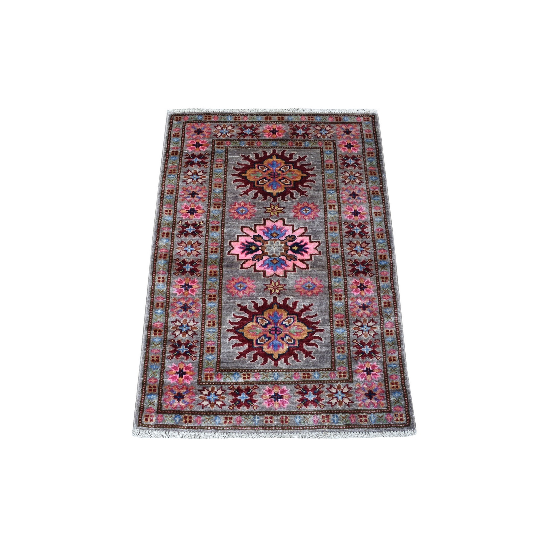 Caucasian Collection Hand Knotted Pink Rug No: 1135302
