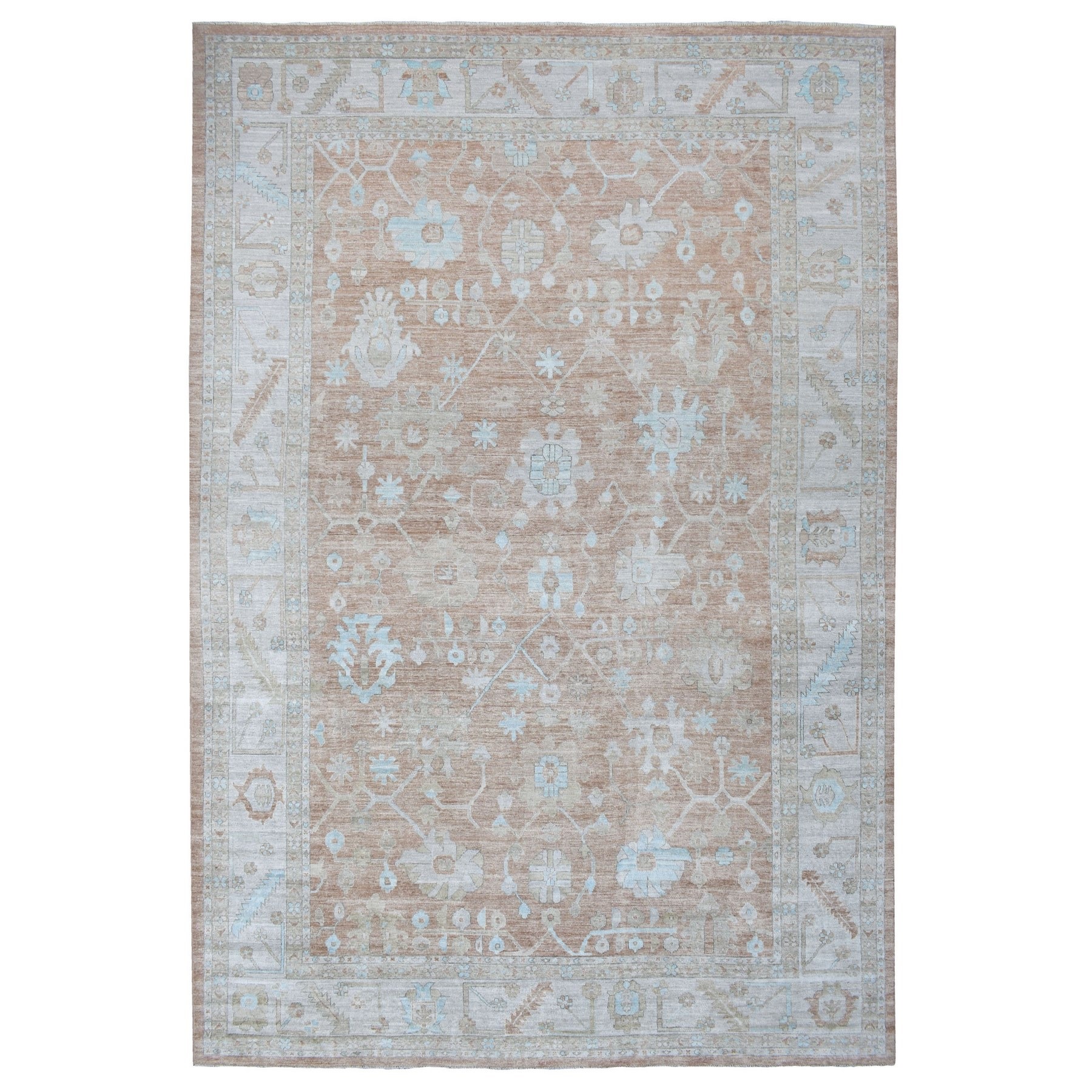 Agra And Turkish Collection Hand Knotted Brown Rug No: 1135336