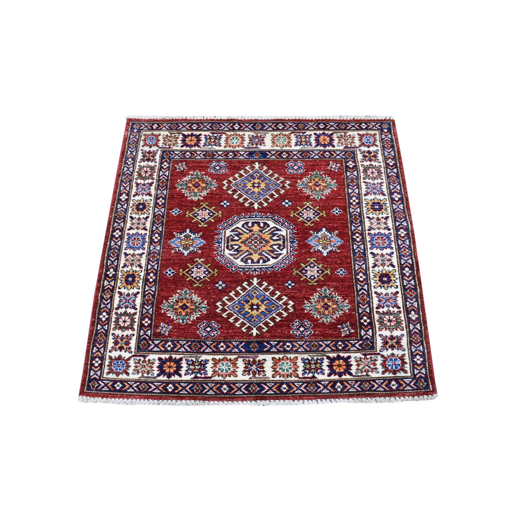 Caucasian Collection Hand Knotted Red Rug No: 1135340