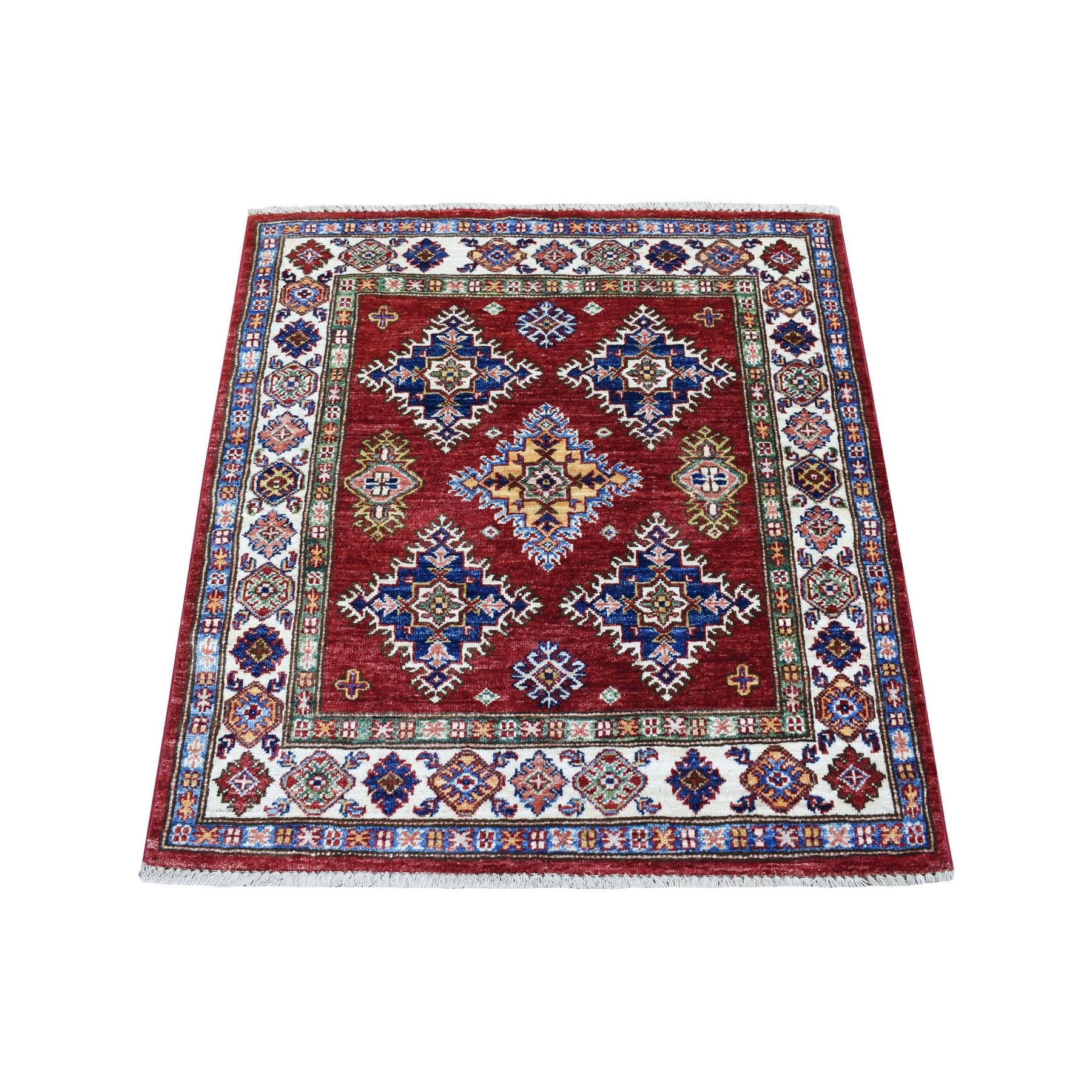 Caucasian Collection Hand Knotted Red Rug No: 1135344