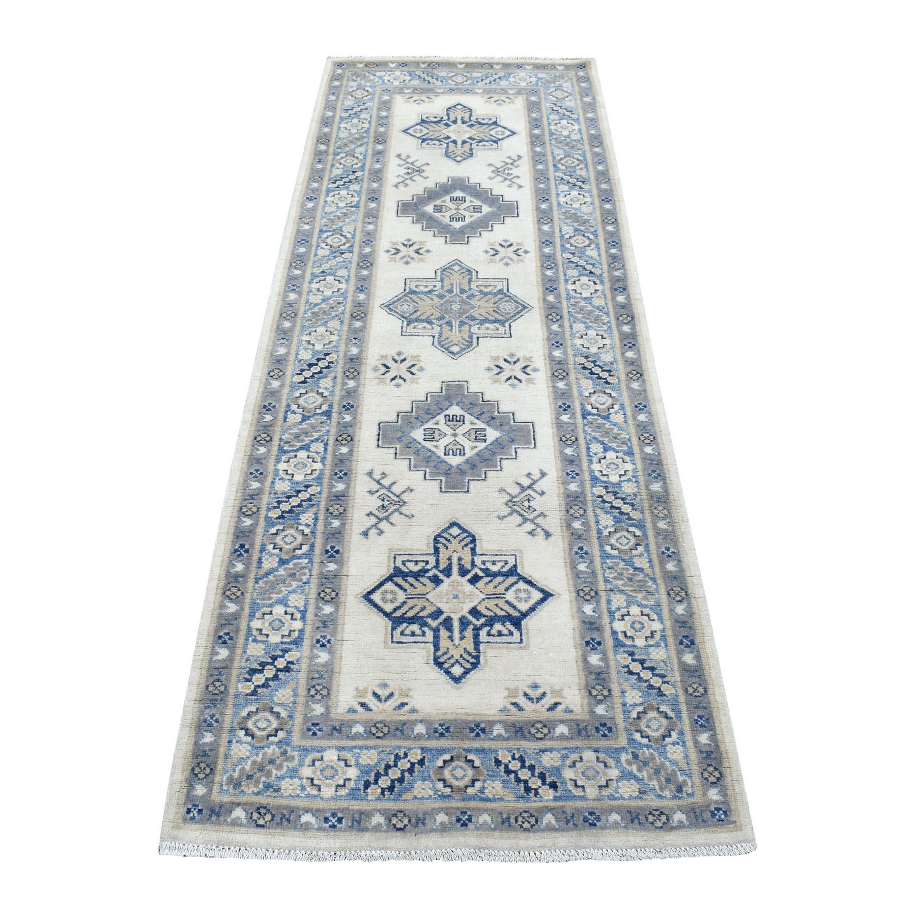Caucasian Collection Hand Knotted Ivory Rug No: 1135386