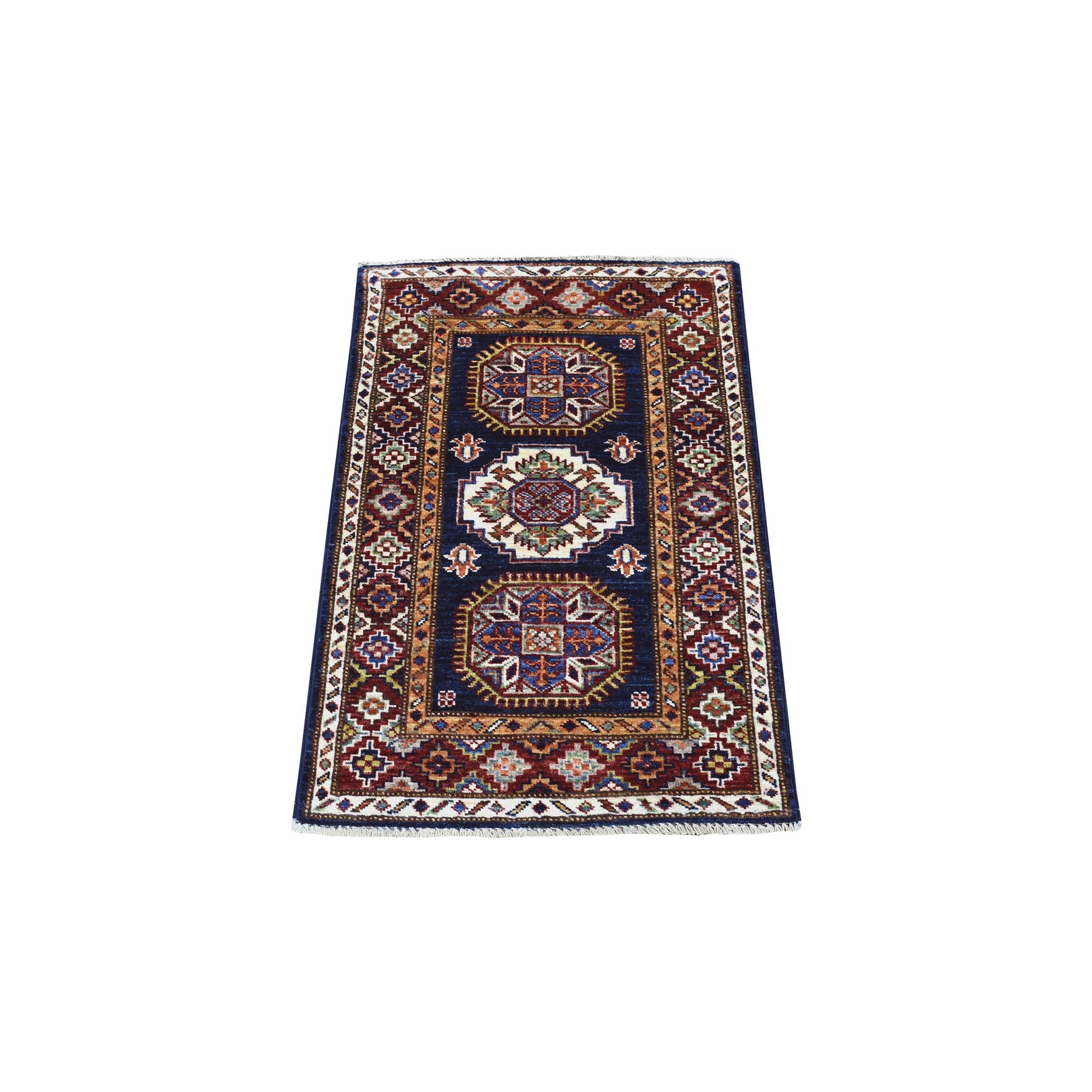 Caucasian Collection Hand Knotted Blue Rug No: 1135432