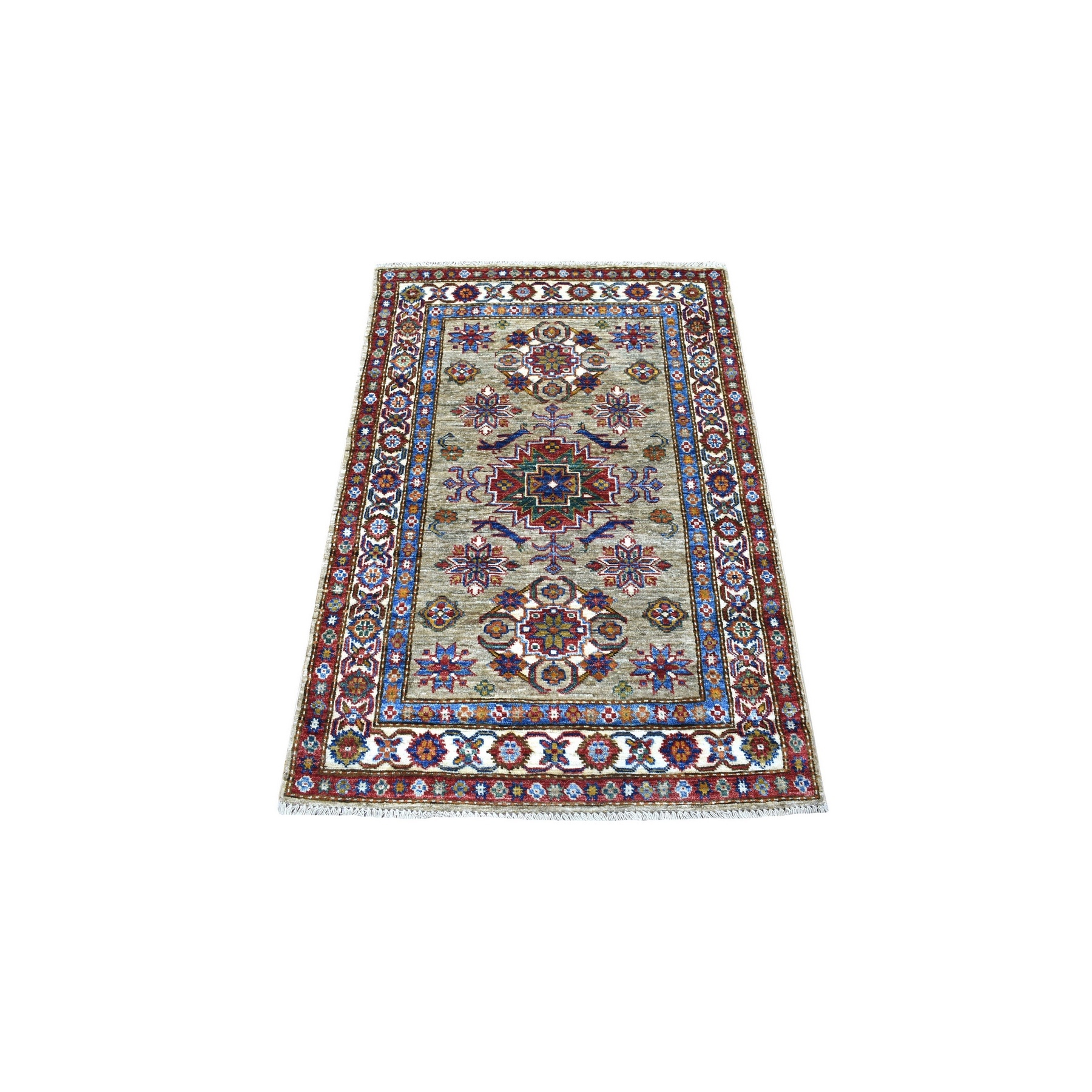 Caucasian Collection Hand Knotted Grey Rug No: 1135436