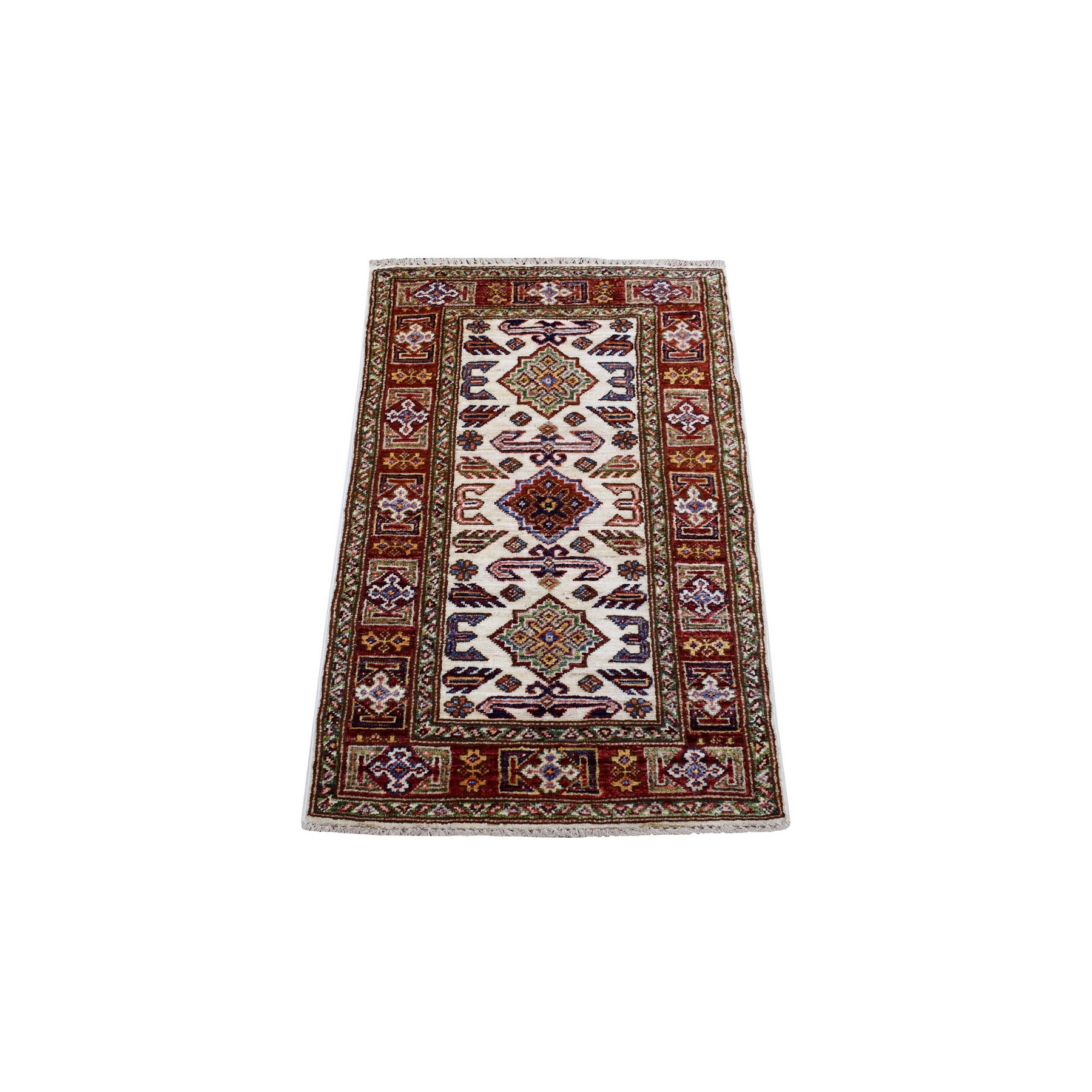 Caucasian Collection Hand Knotted Ivory Rug No: 1135438