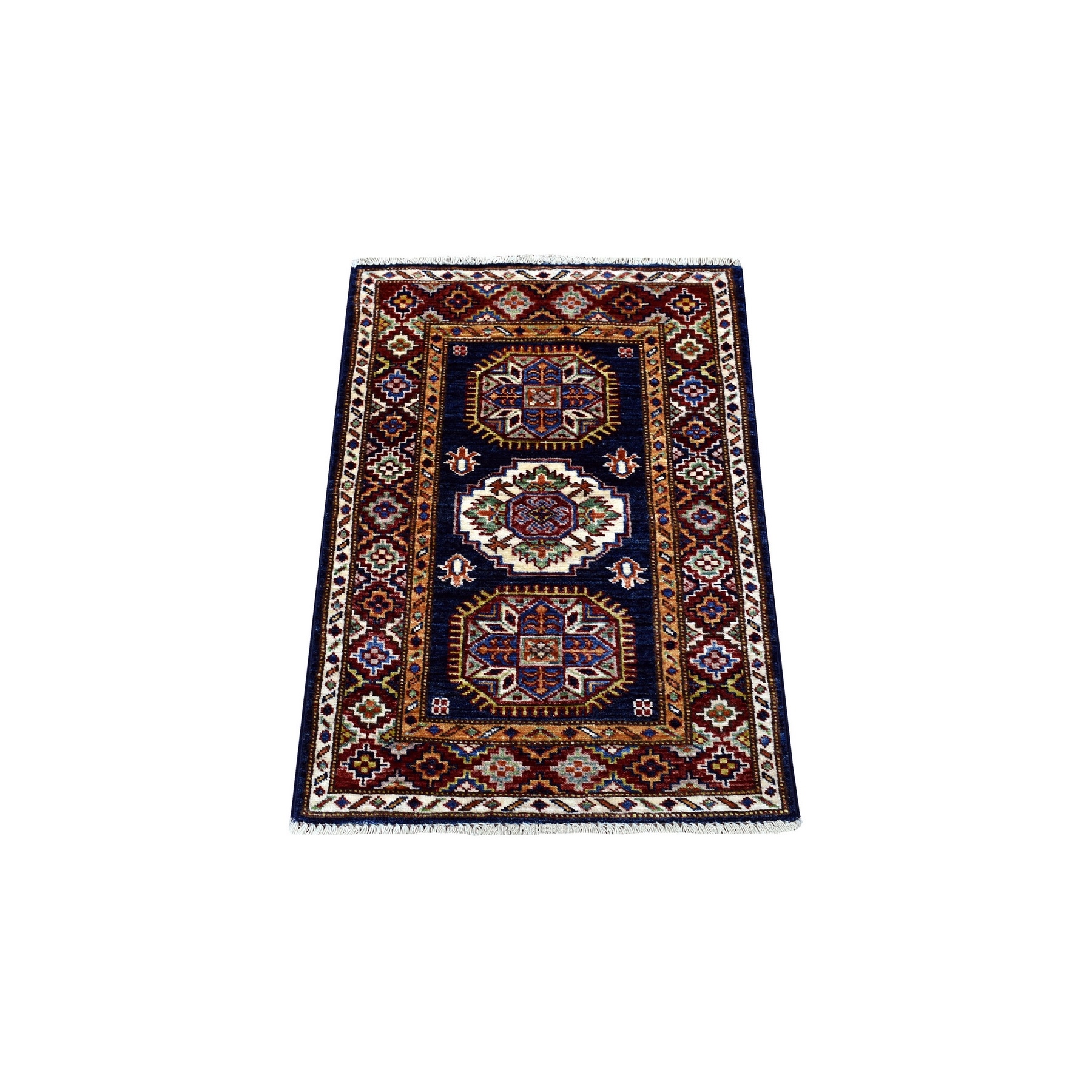 Caucasian Collection Hand Knotted Blue Rug No: 1135444
