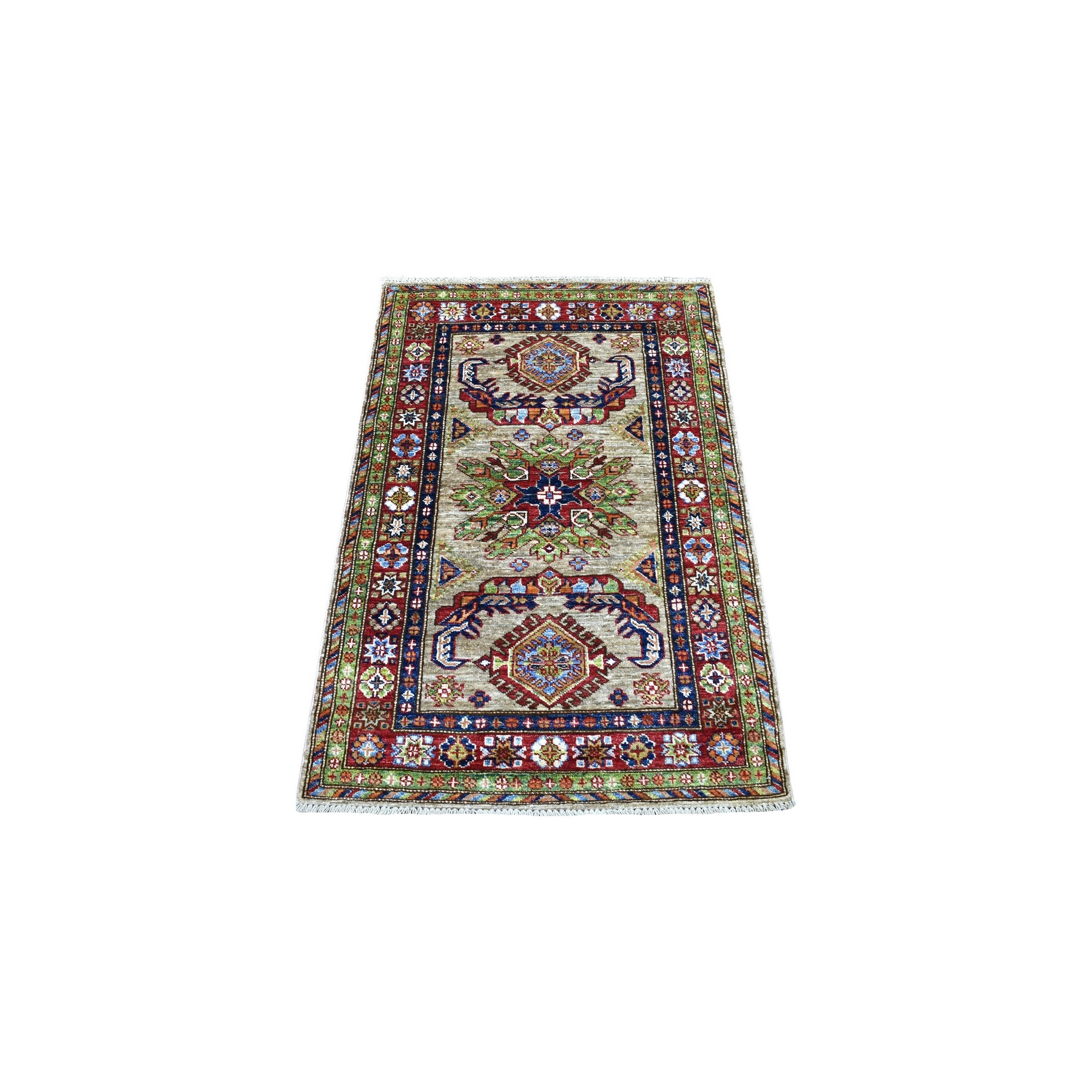 Caucasian Collection Hand Knotted Grey Rug No: 1135448