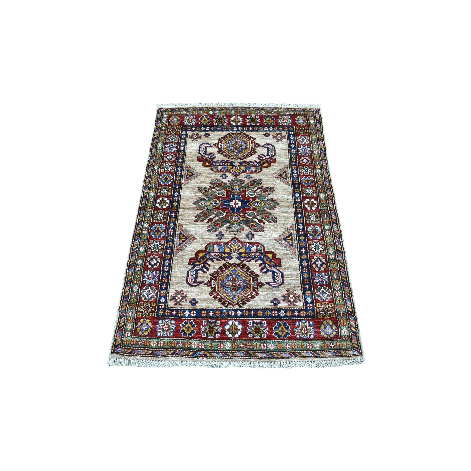 Caucasian Collection Hand Knotted Grey Rug No: 1135454