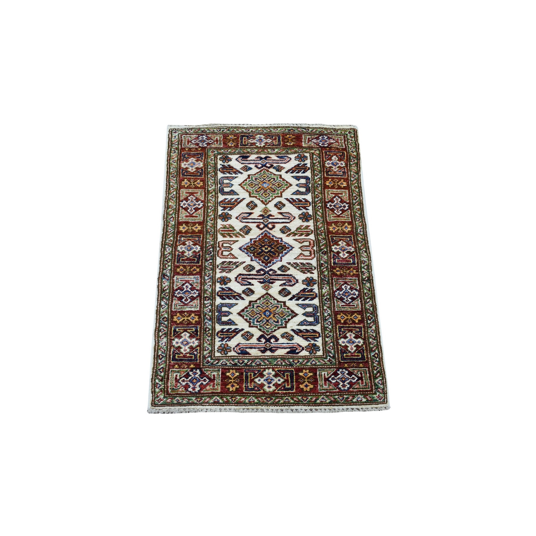 Caucasian Collection Hand Knotted Ivory Rug No: 1135456