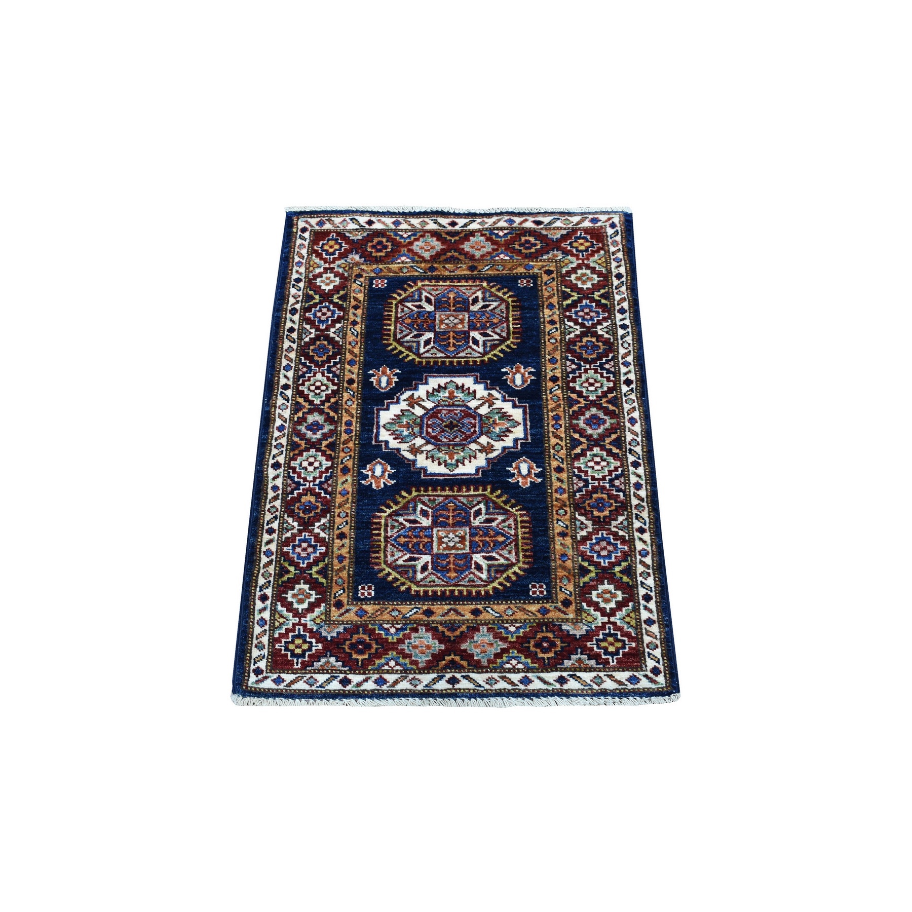 Caucasian Collection Hand Knotted Blue Rug No: 1135462